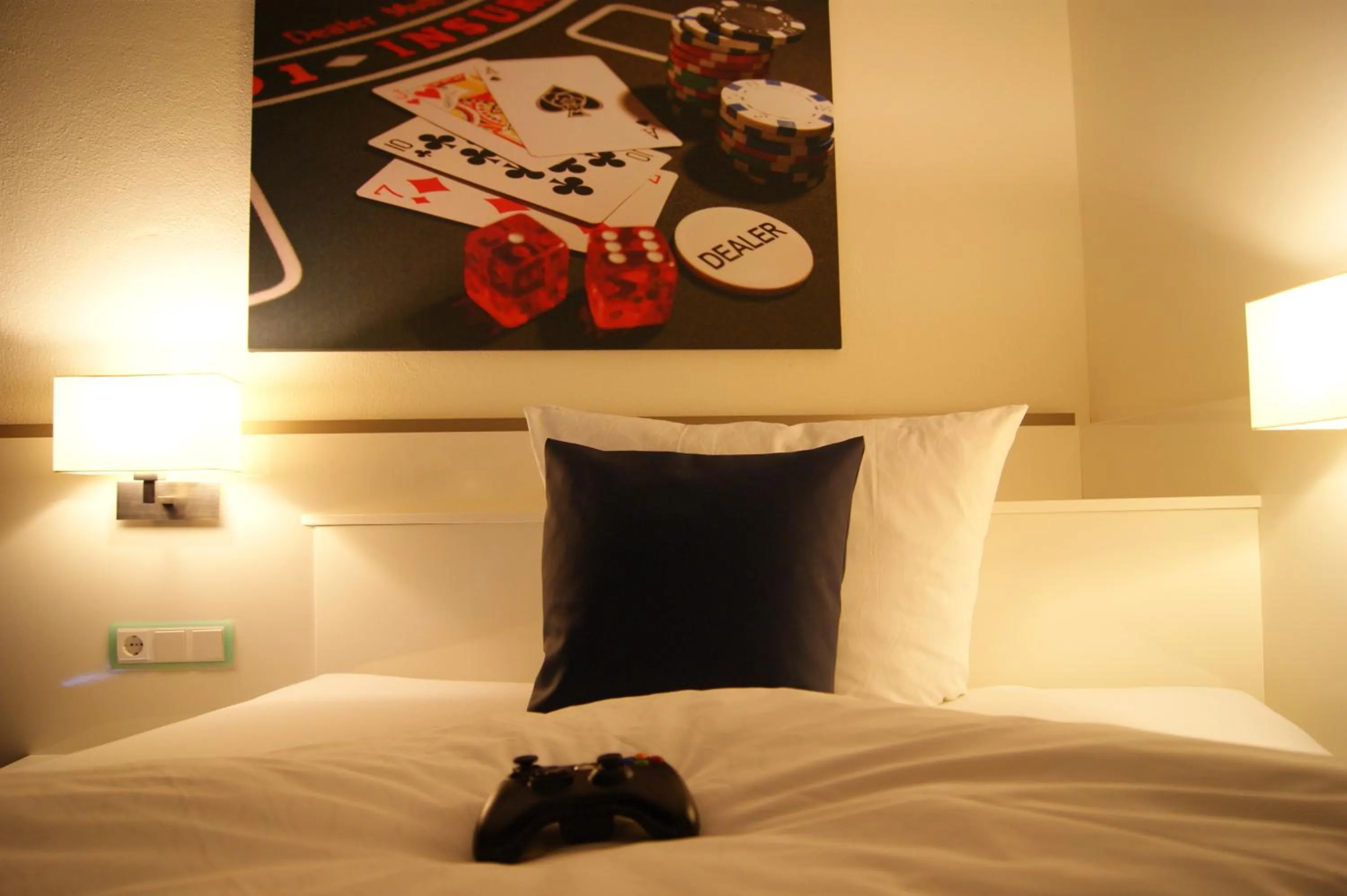 Bed in Hotel Jungstil