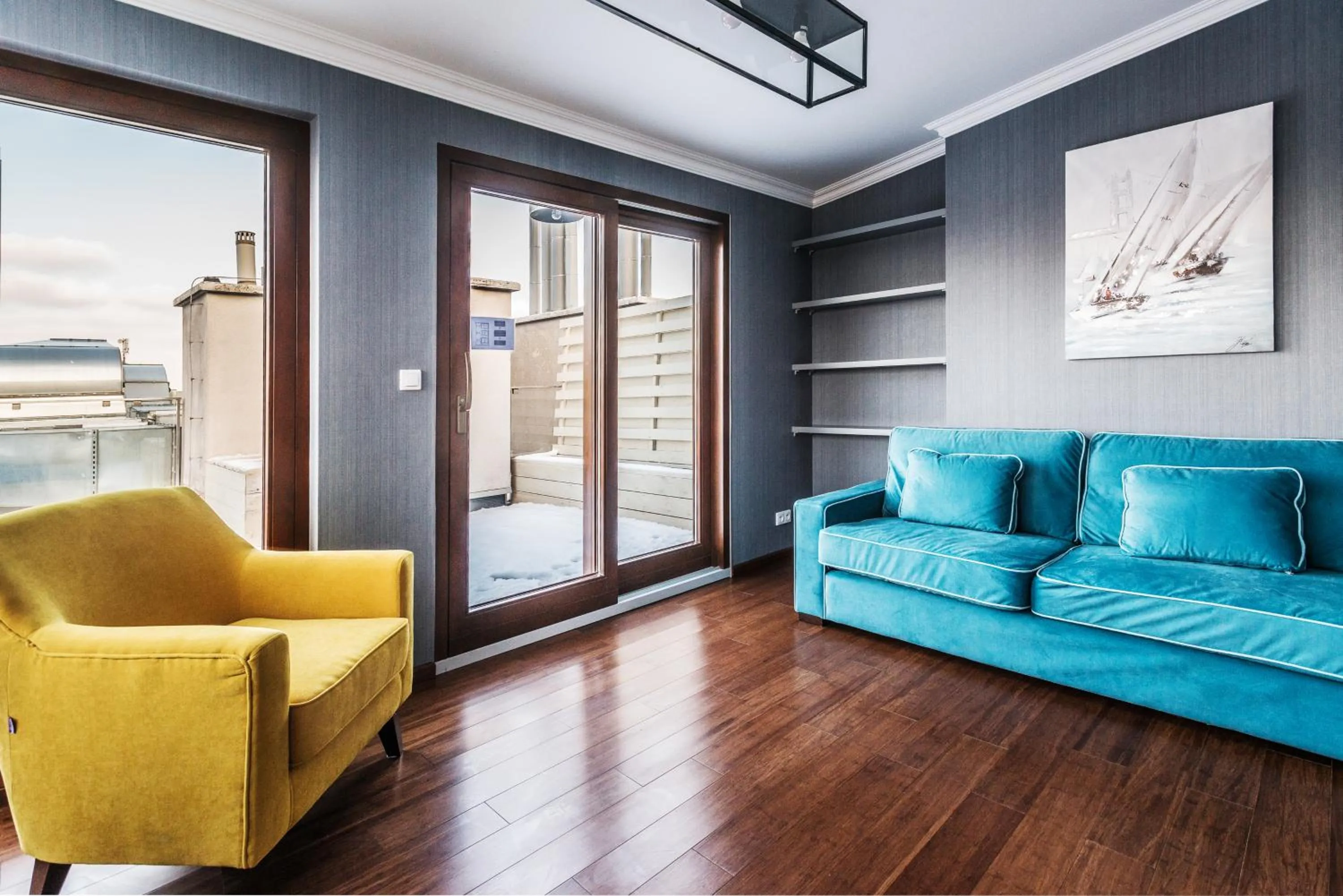 Living room in Triton Park Apartments