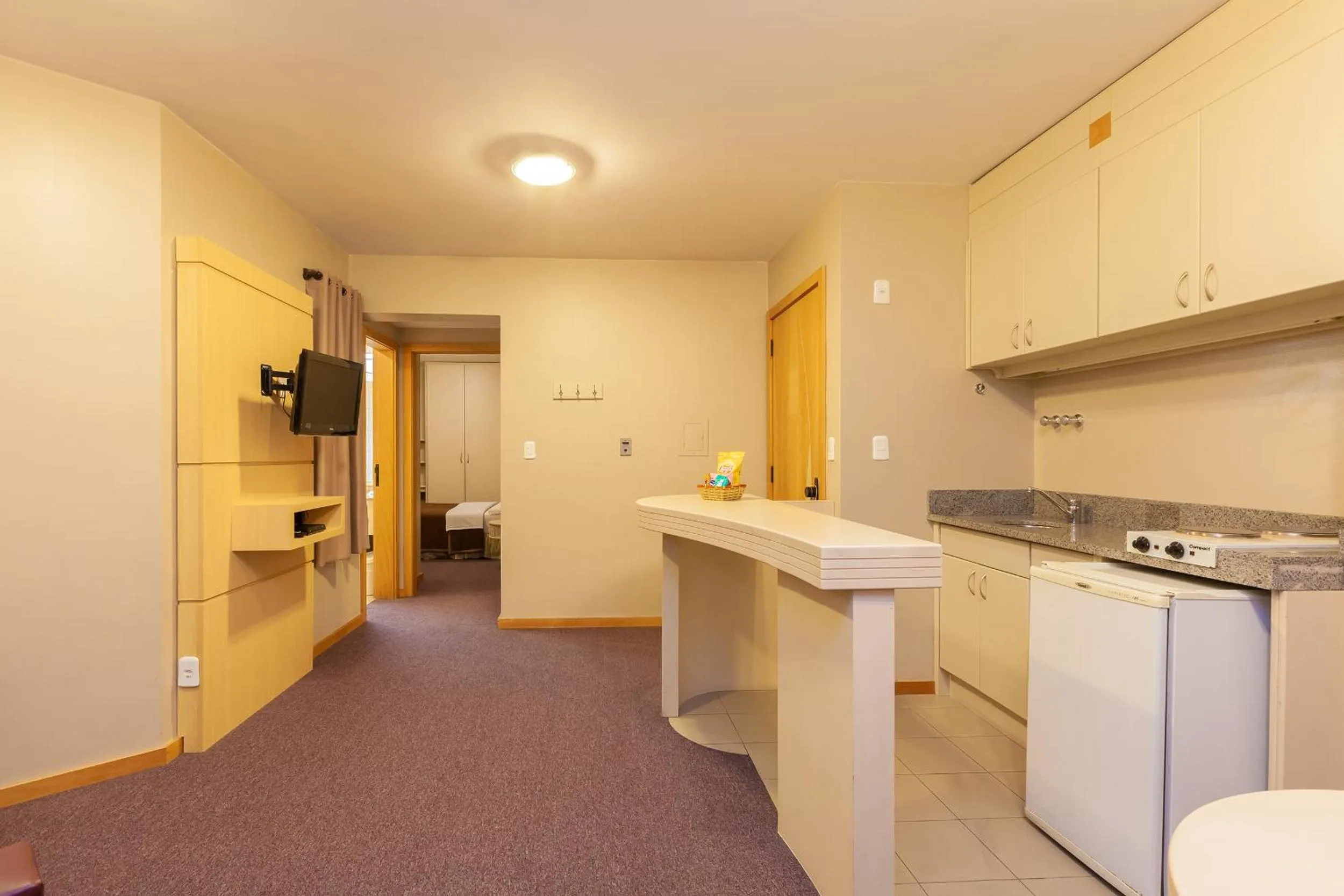 Kitchen or kitchenette in Tri Hotel & Flat Caxias