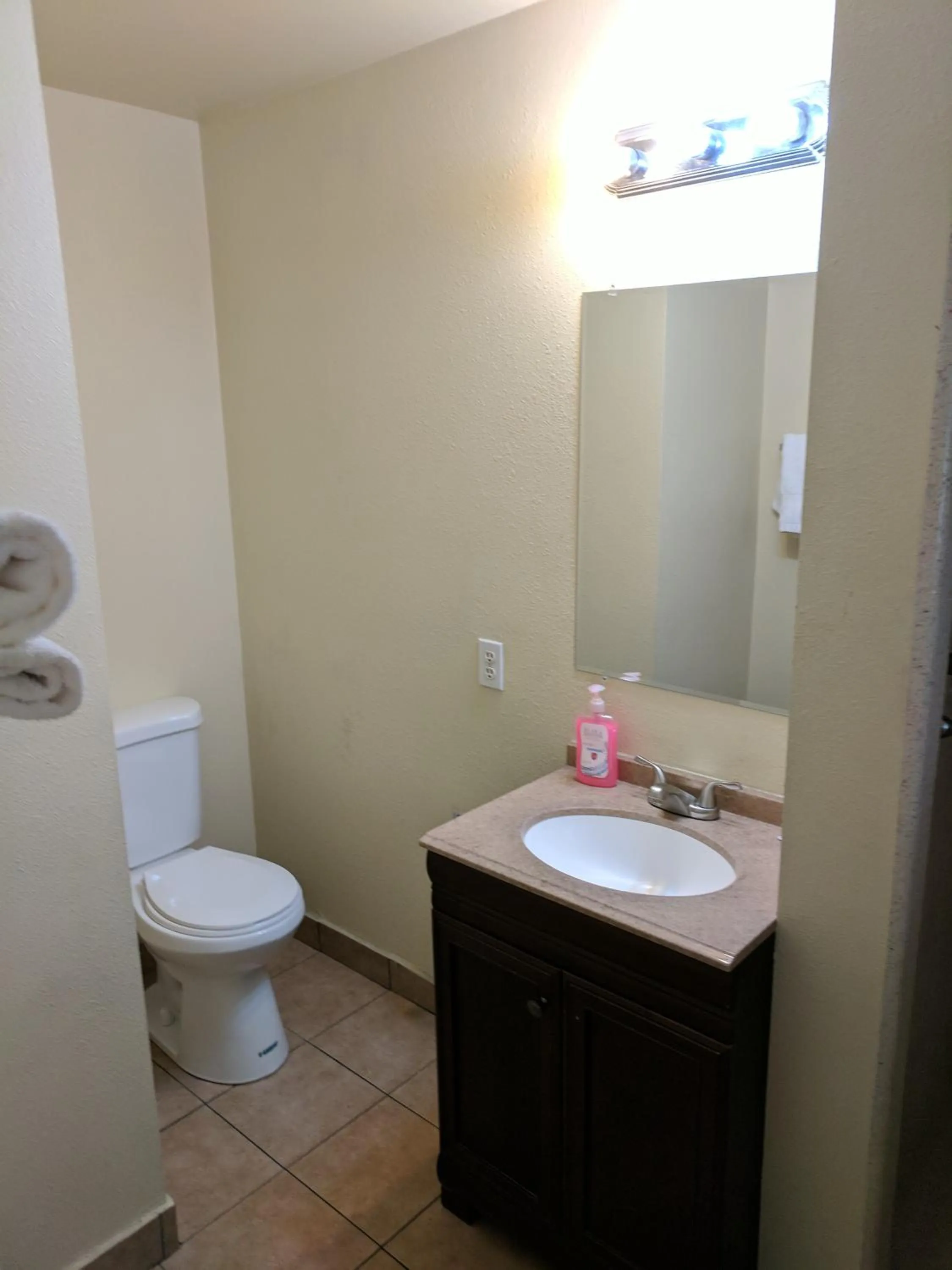 Toilet in La Hacienda Motel