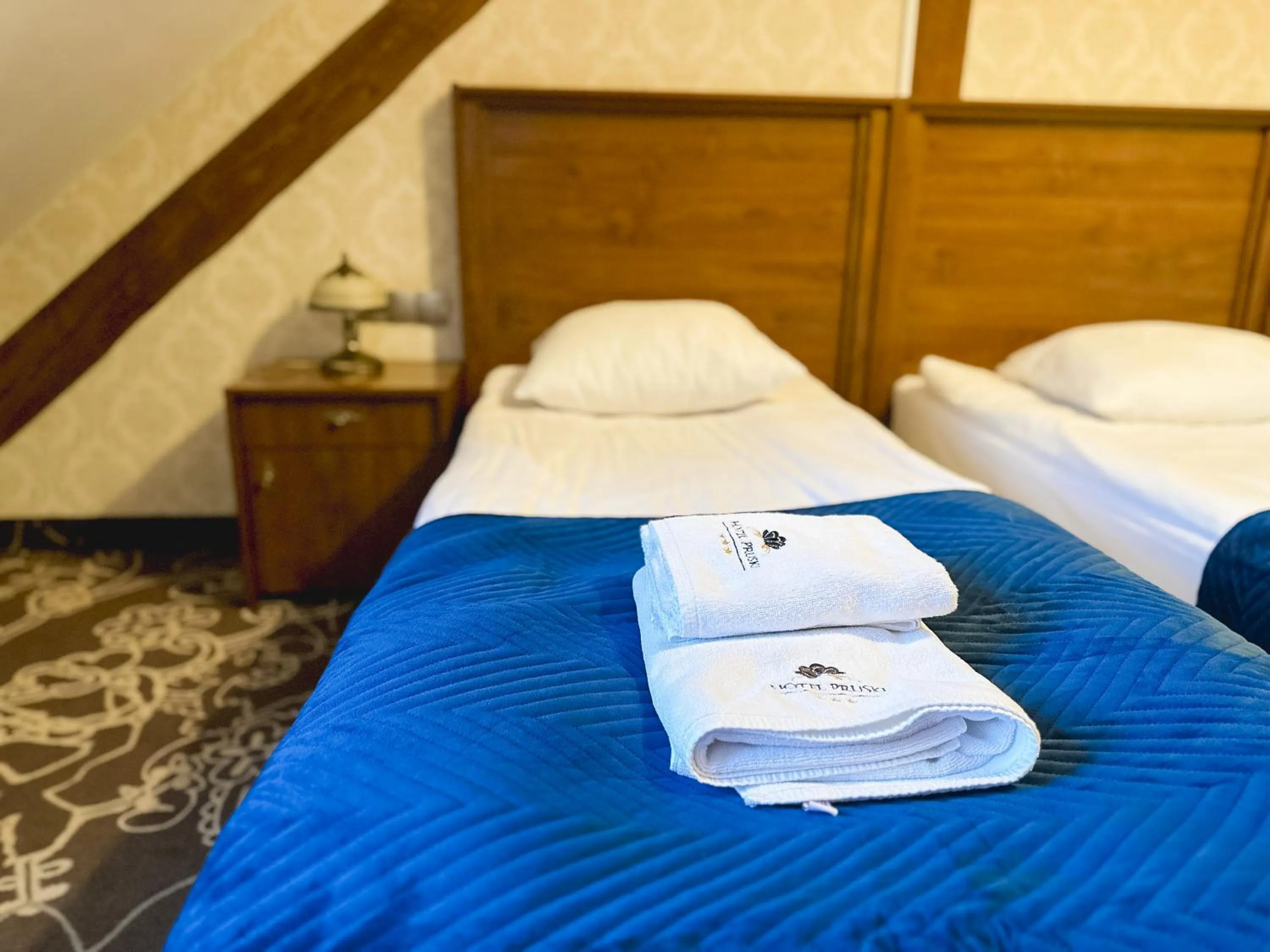 Bed in Hotel Pruski