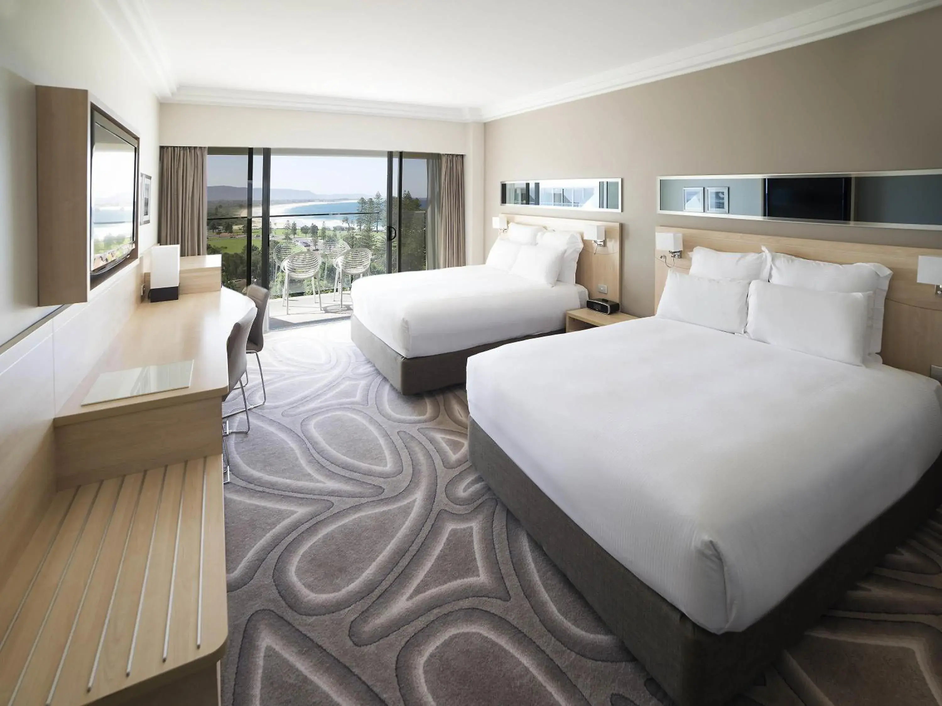 Queen Room with Two Queen Beds and Balcony in Novotel Wollongong Northbeach Queen Room with Two Queen Beds and Balcony in Novotel Wollongong Northbeach