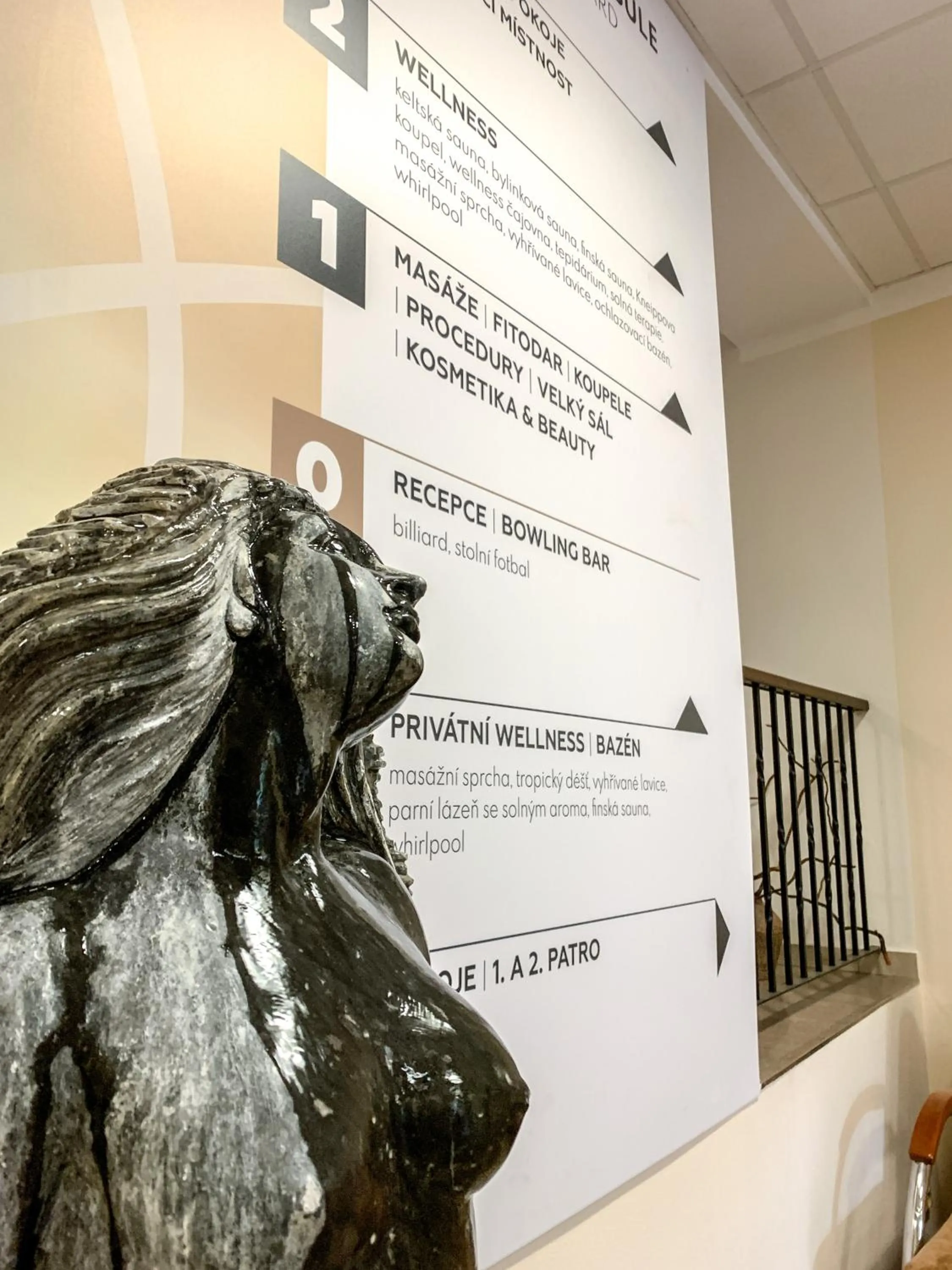 Lobby or reception in Kolštejn wellness centrum