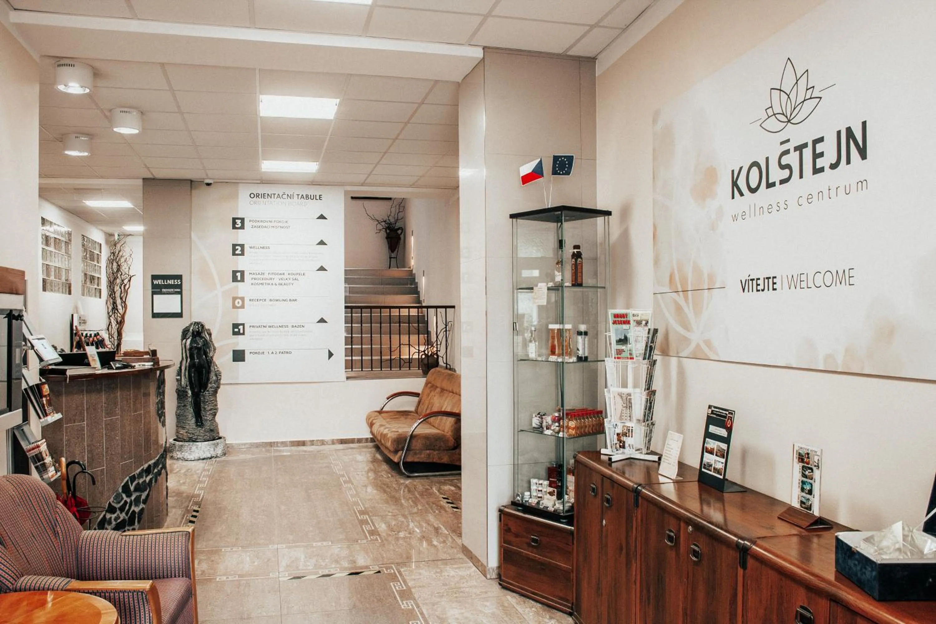Lobby or reception in Kolštejn wellness centrum