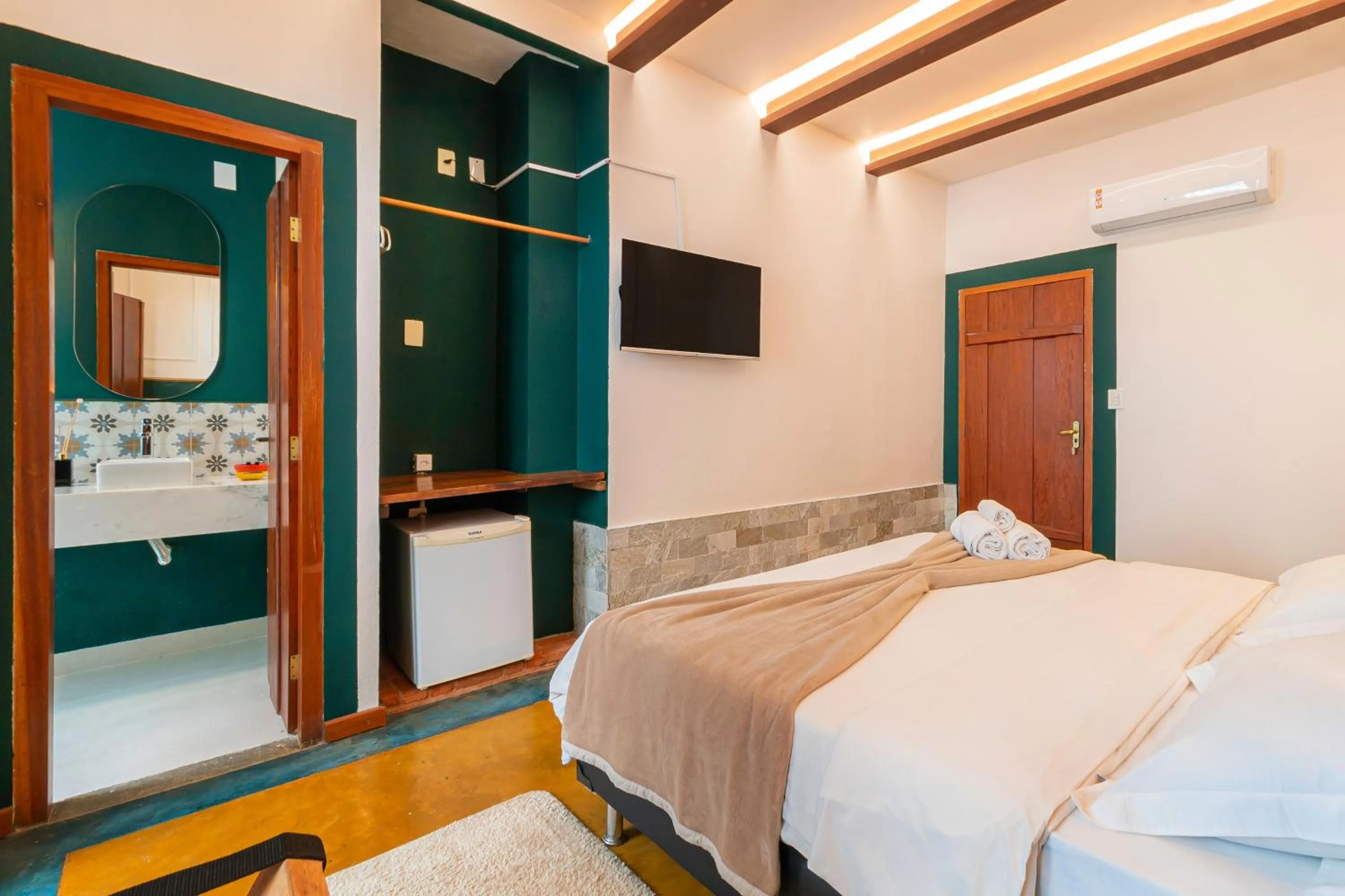 Bed in Pousada Arvoredo