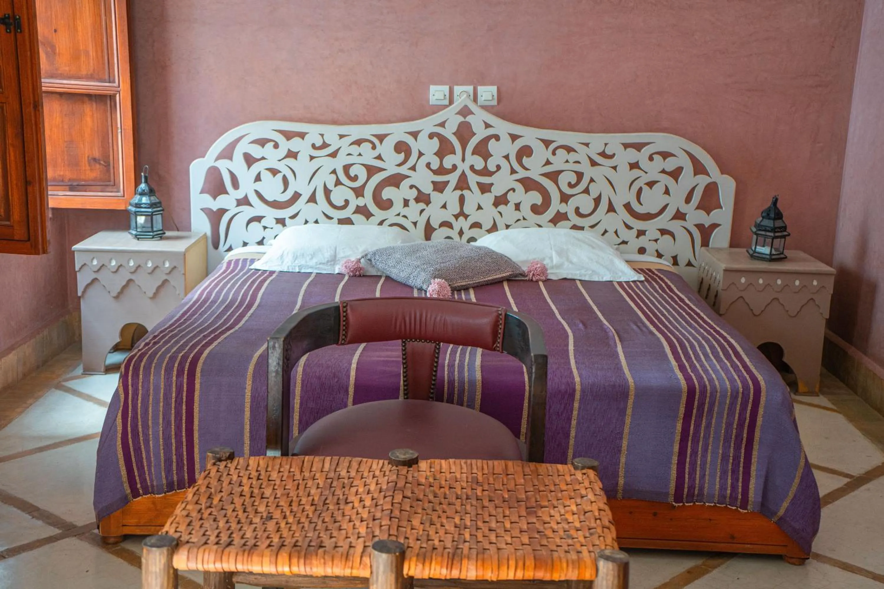 Bed in Riad Euphorbe