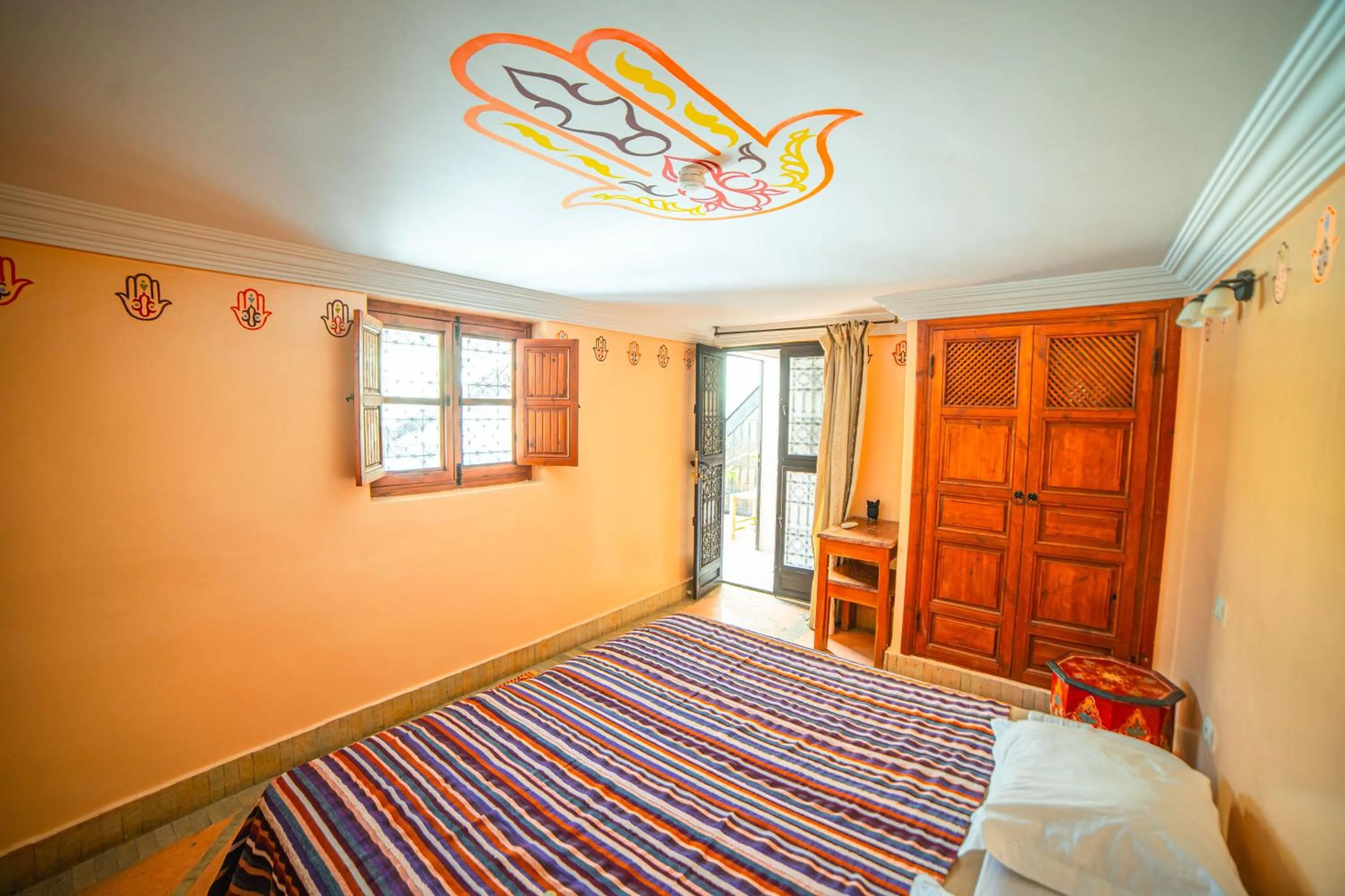 Bedroom, Bed in Riad Euphorbe