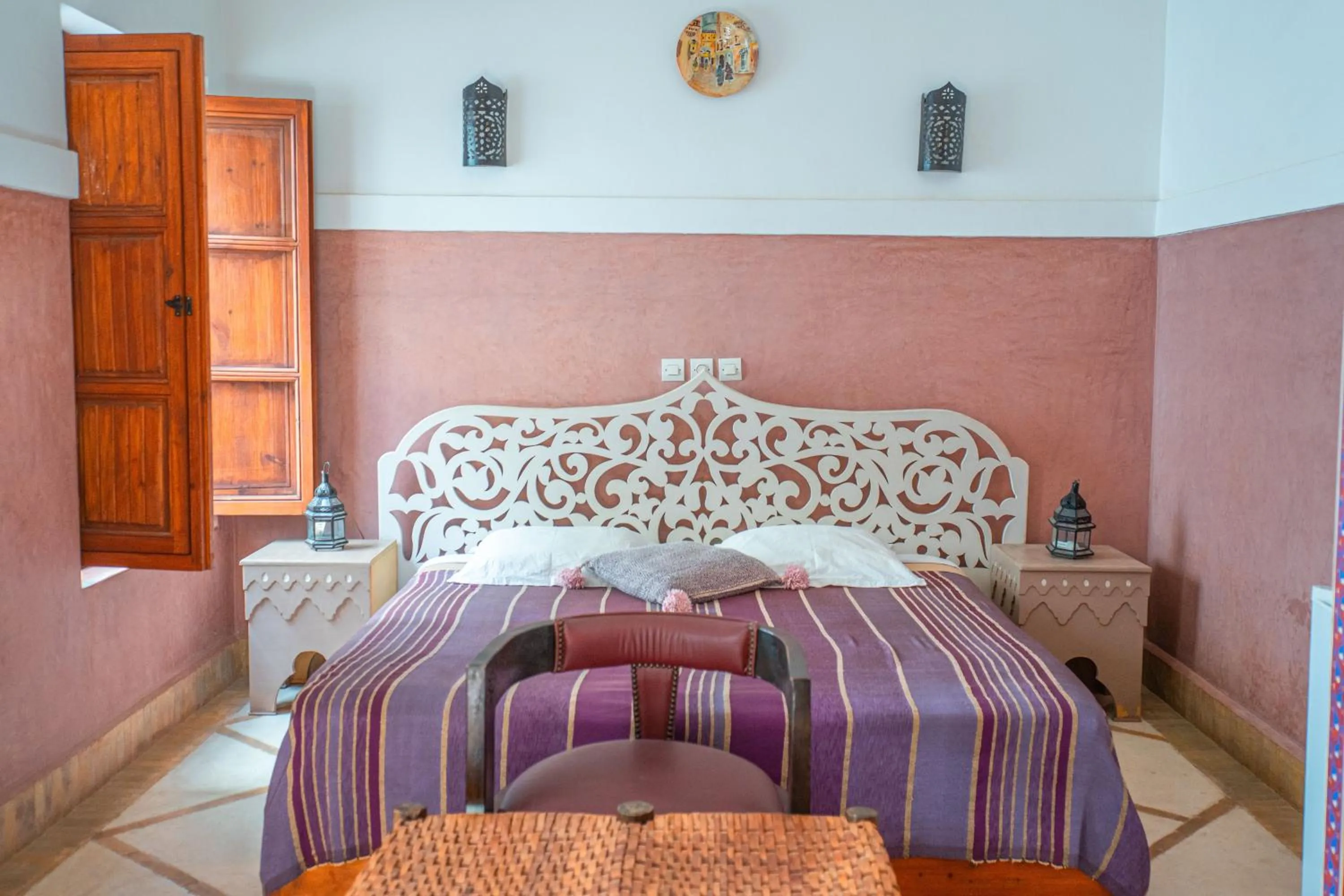 Bedroom, Bed in Riad Euphorbe