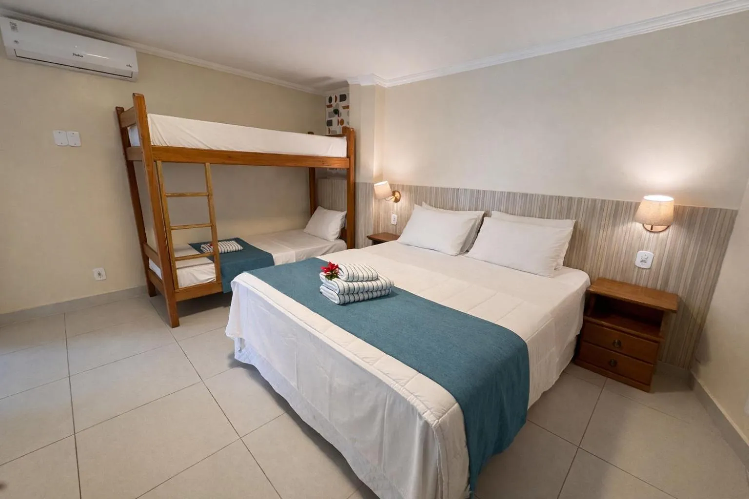 Bed in Pousada Porto Praia