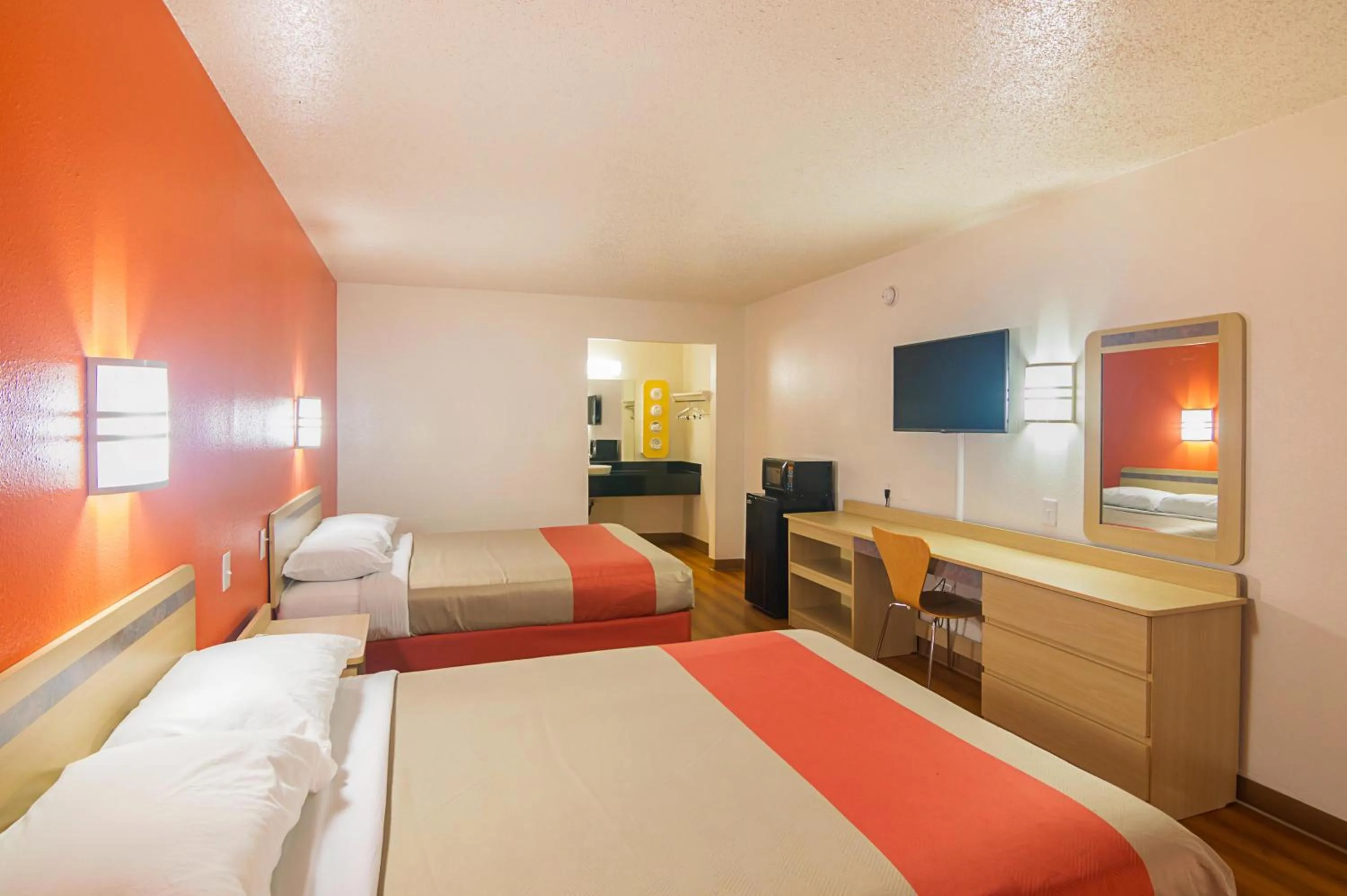 Bed in Motel 6-Dayton, OH