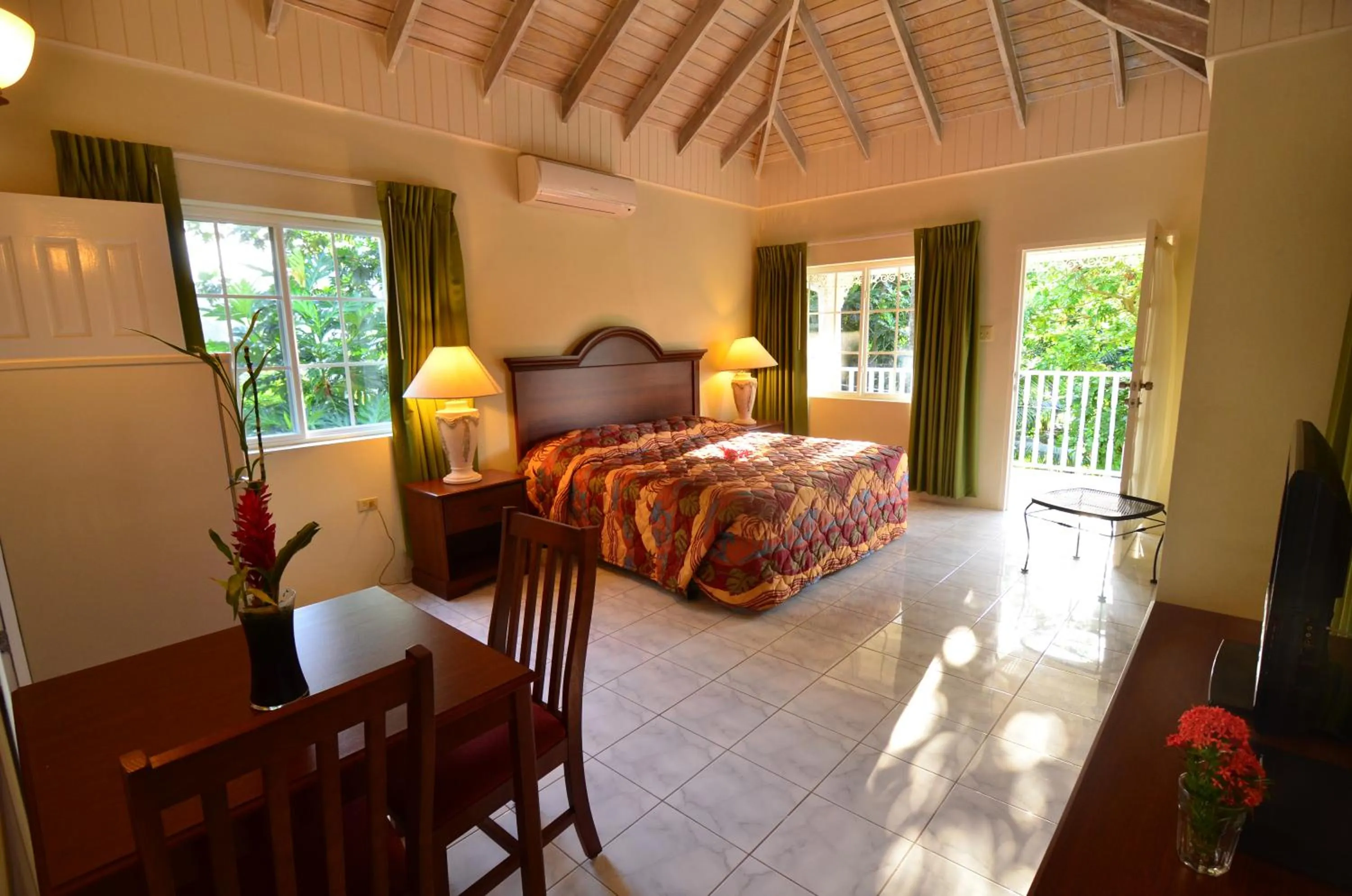Bed in Tropical Lagoon Resort