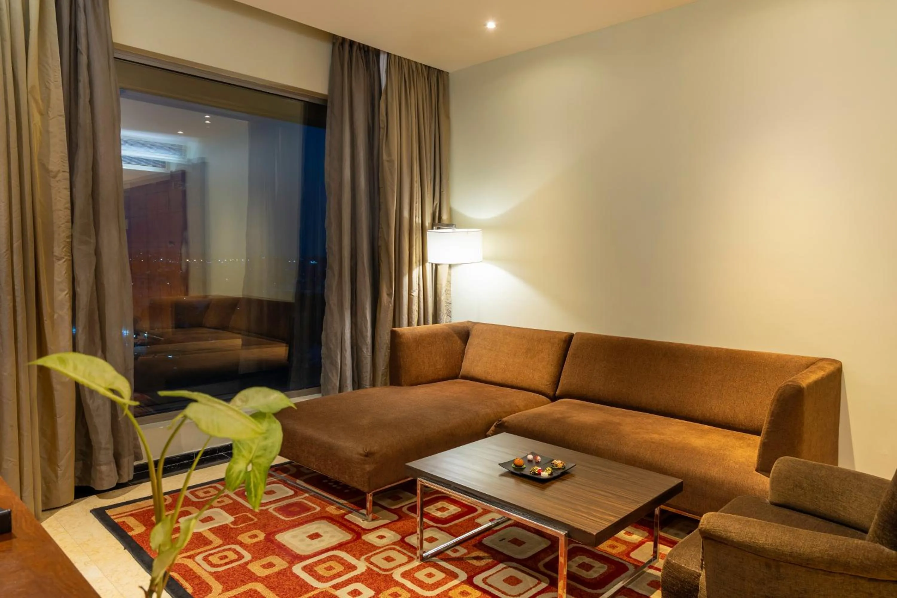 Seating area in Vivanta Hyderabad, Begumpet