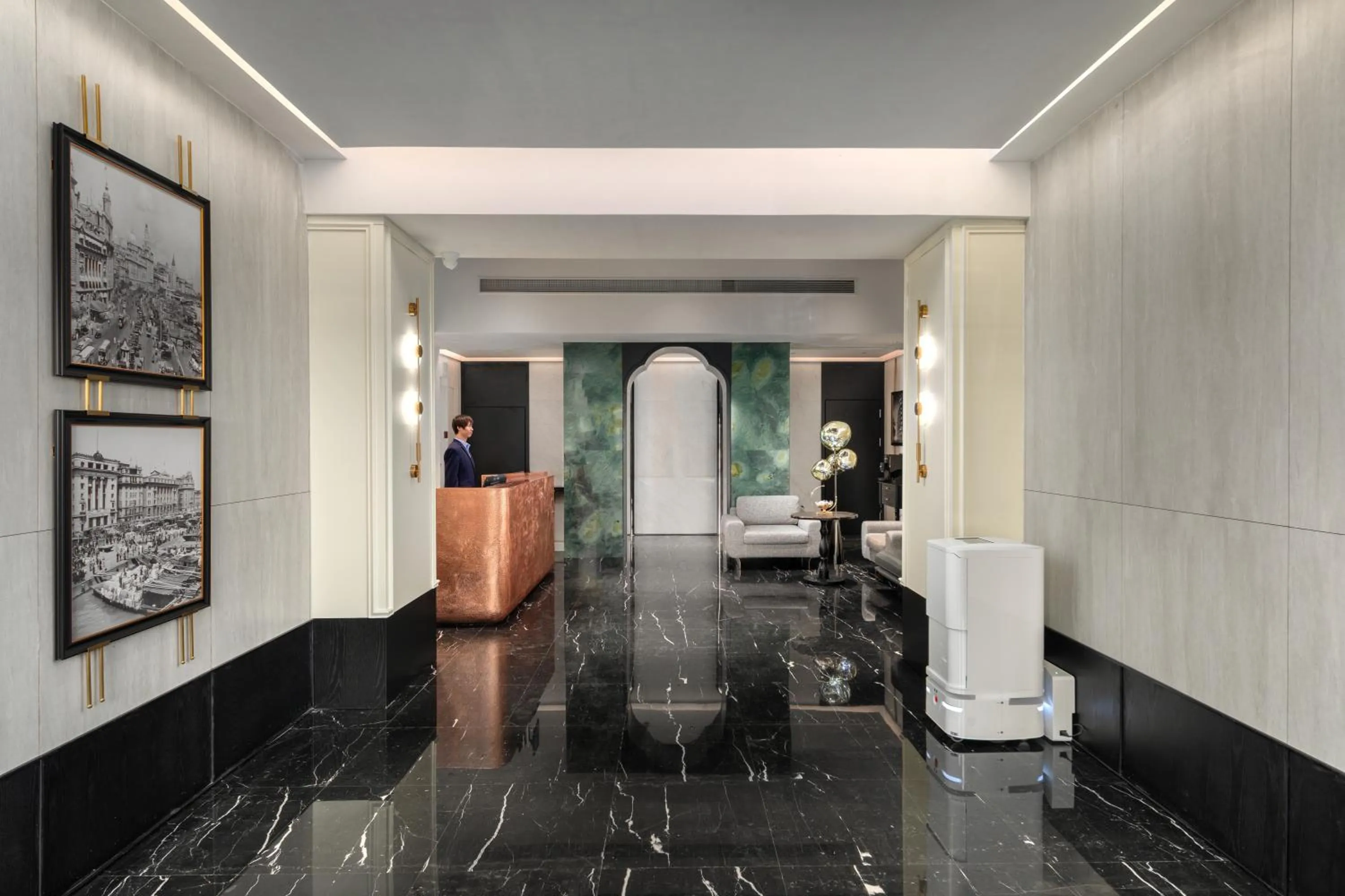 Lobby or reception in JingLai Bushe Hotel Bund Nanjing West Road Shanghai