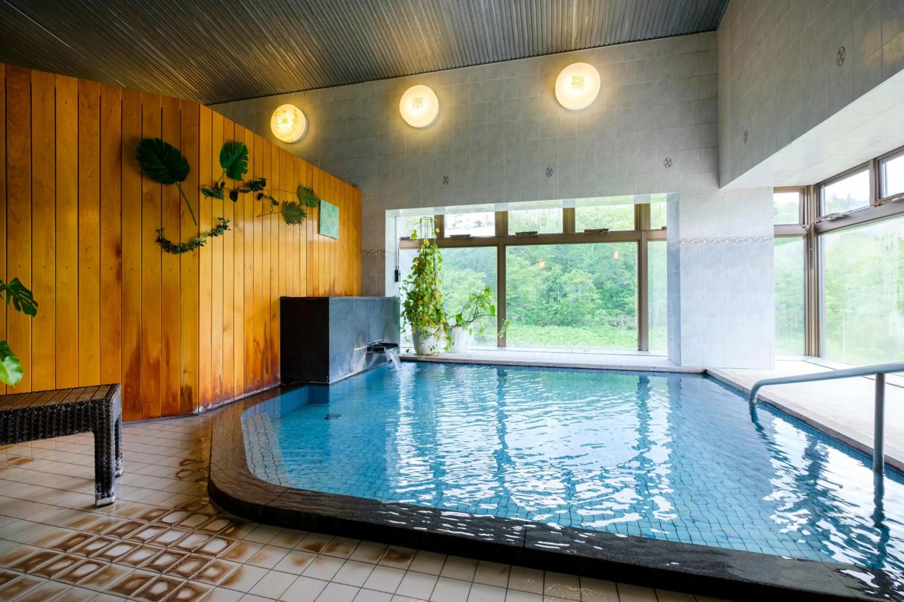 Hot Spring Bath, Swimming Pool in Asahidake Onsen Hotel Deer Valley