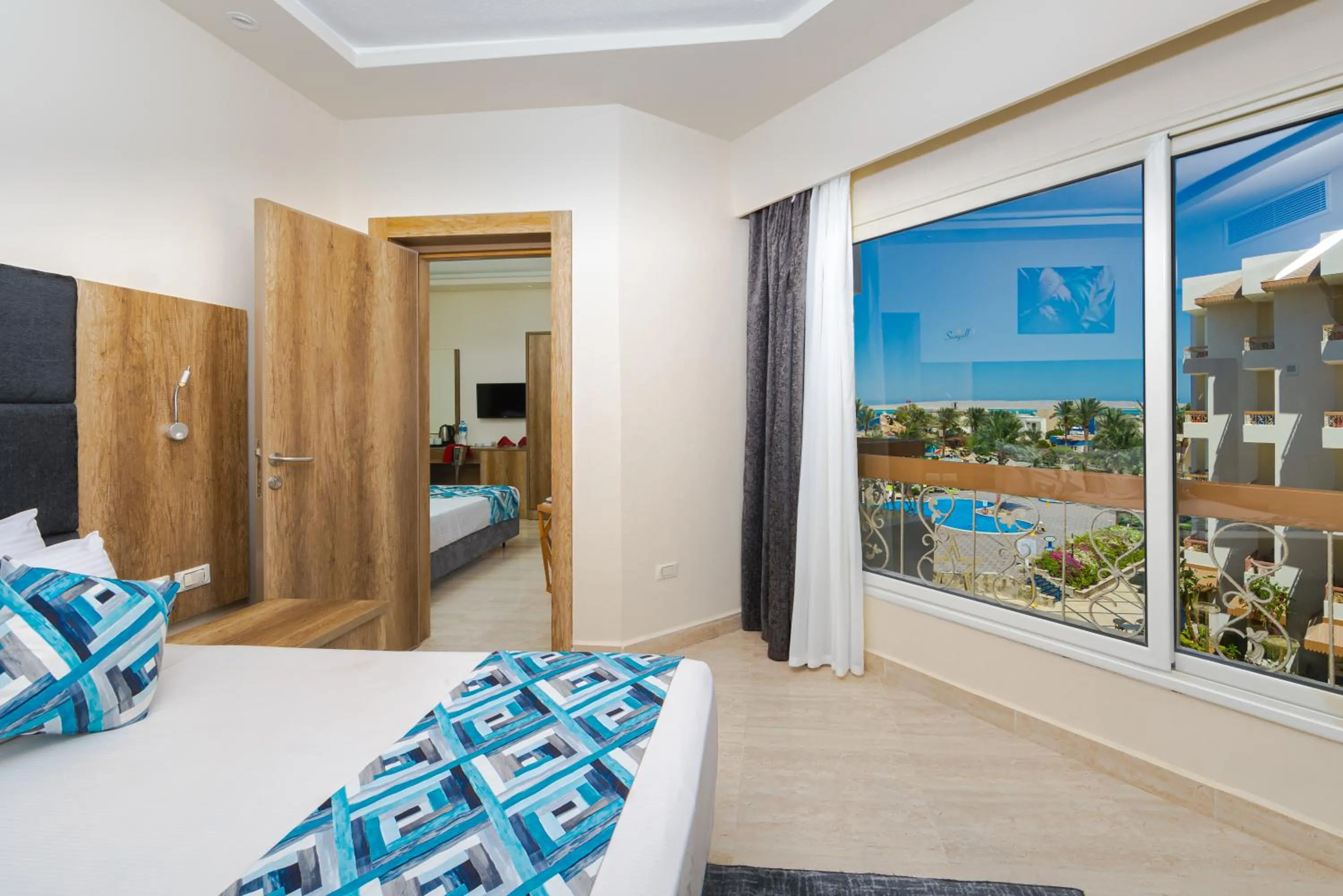 Bedroom, Bed in Seagull Beach Resort - Families and Couples Only