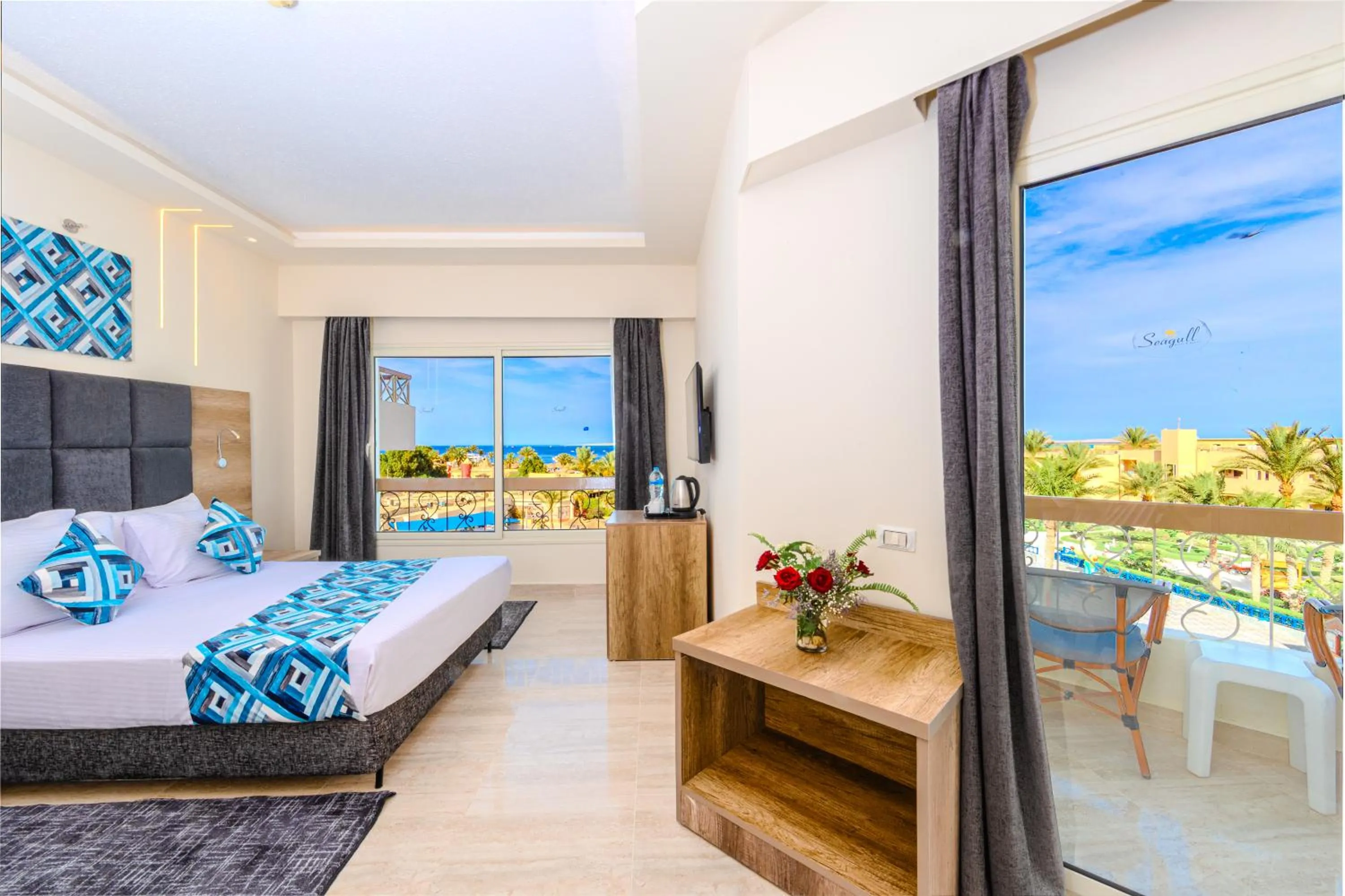 Bedroom, Bed in Seagull Beach Resort - Families and Couples Only