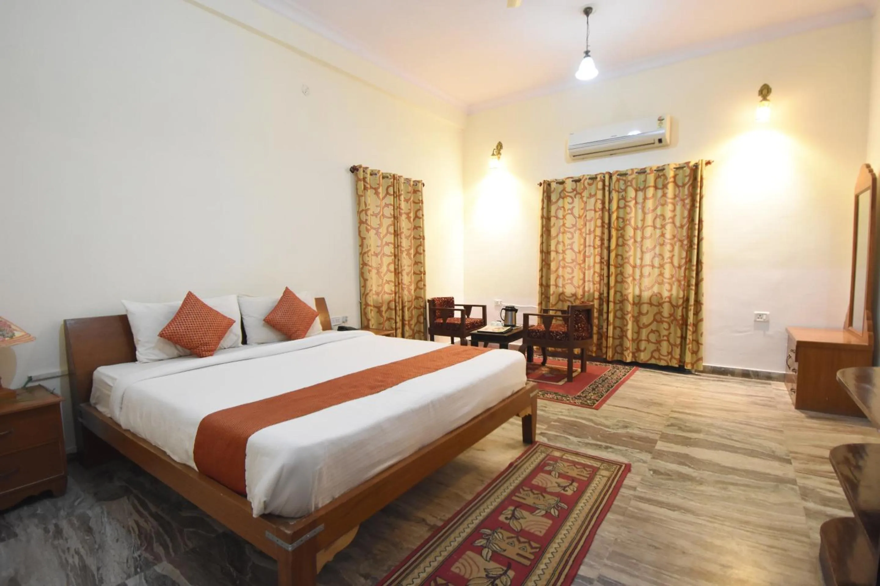 Bedroom, Bed in Satyam Palace Resort