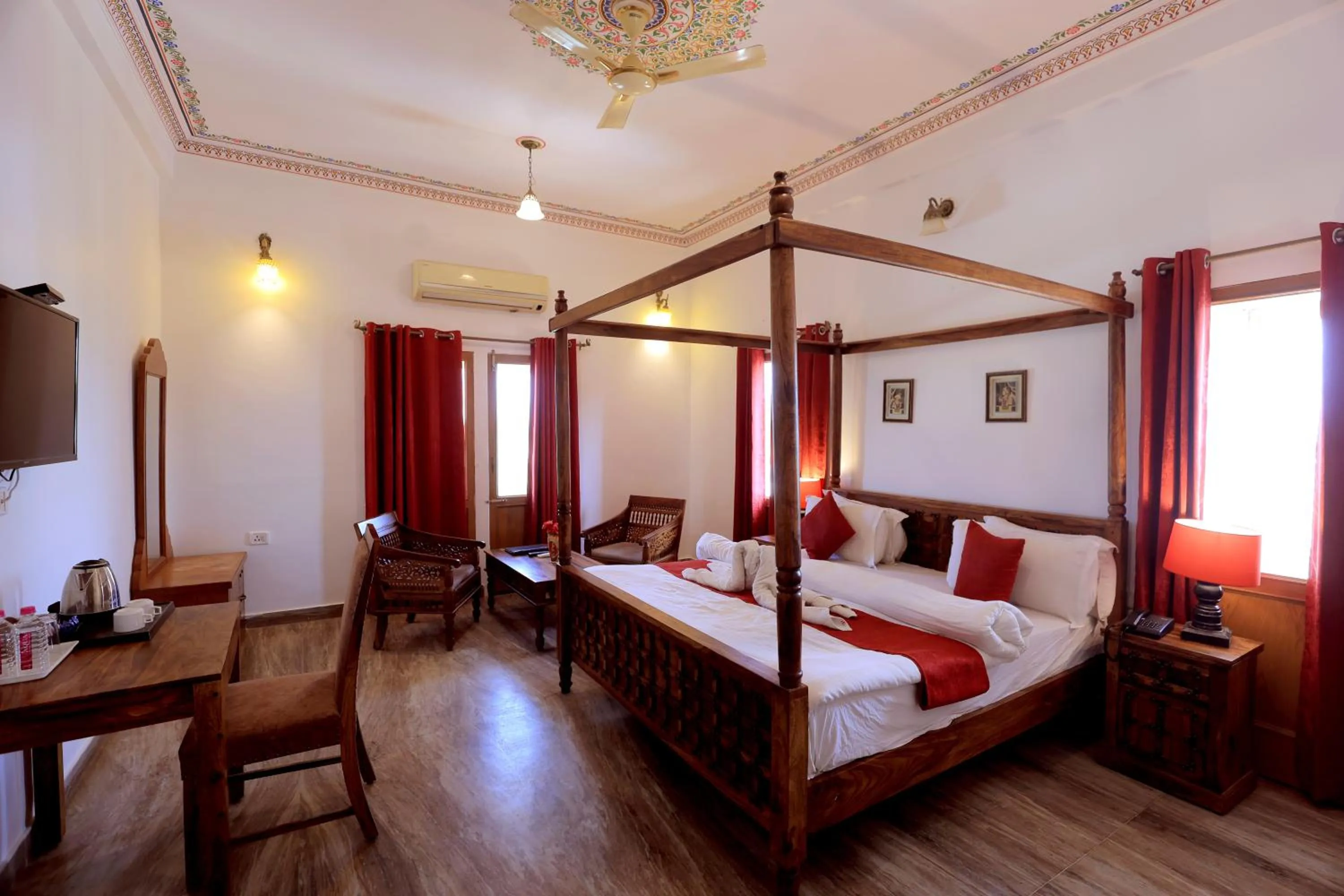 Bedroom, Bed in Satyam Palace Resort