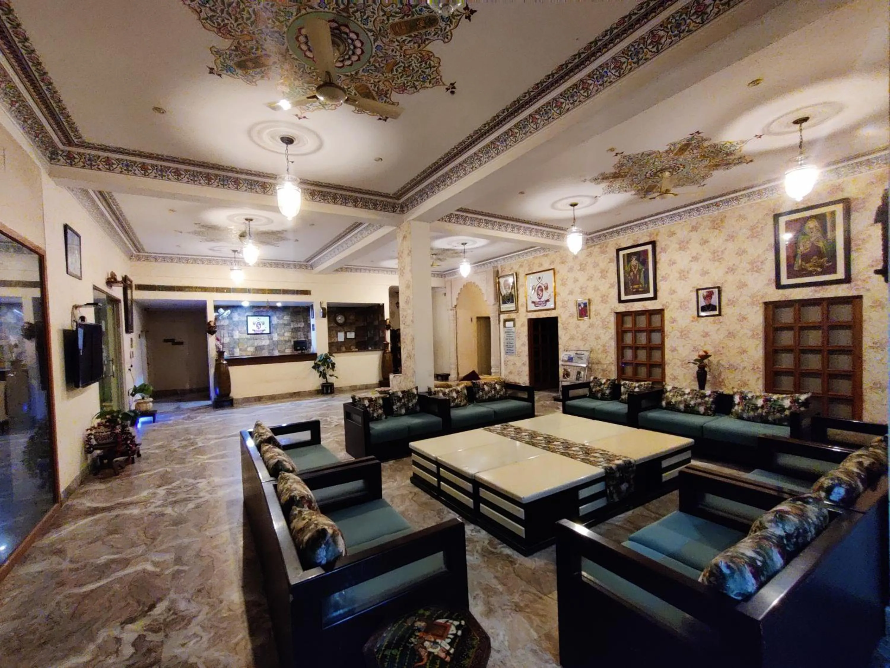 Seating area in Satyam Palace Resort