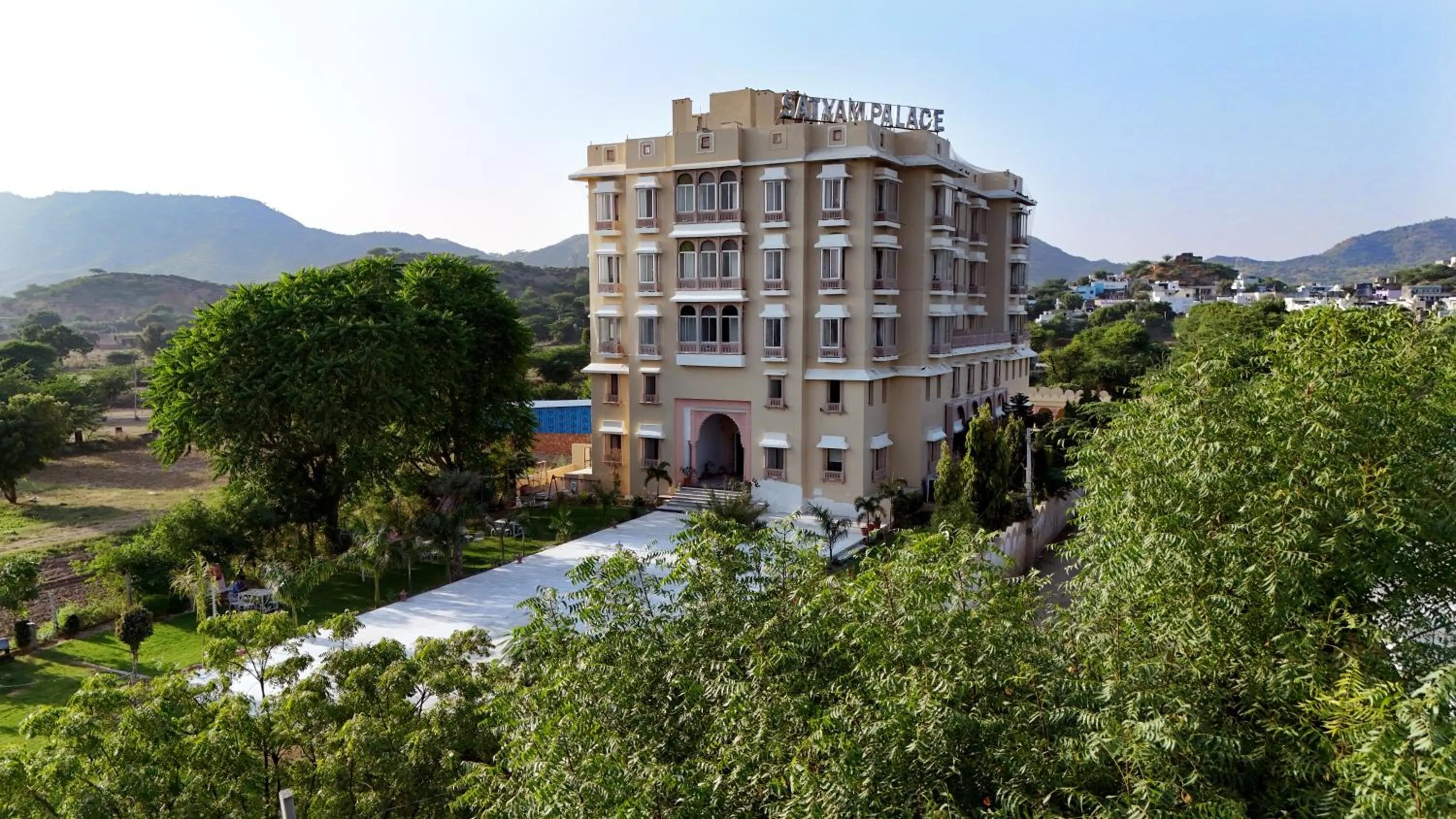 Property building in Satyam Palace Resort