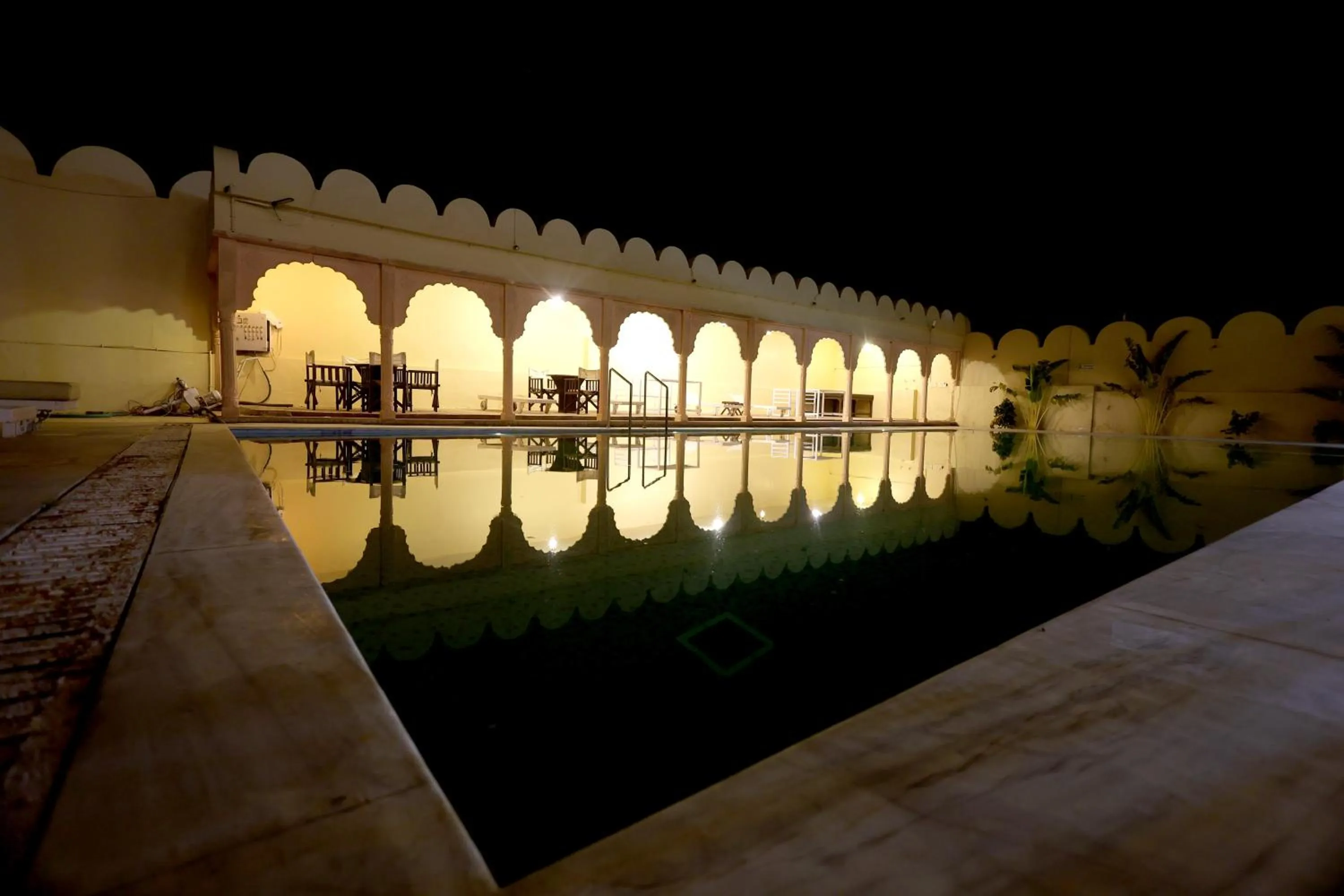Pool view in Satyam Palace Resort