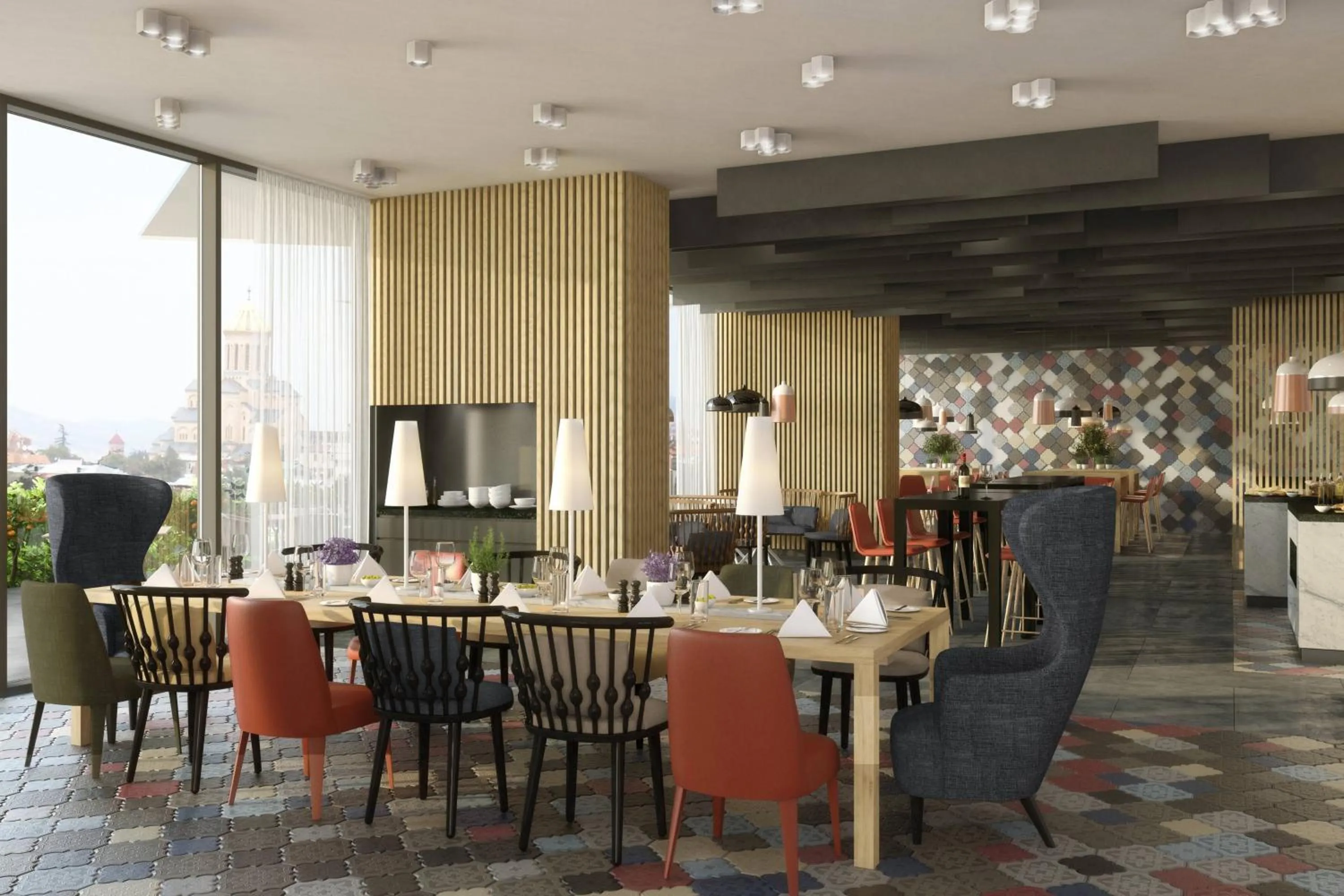 Restaurant/places to eat in Sheraton Grand Tbilisi Metechi Palace