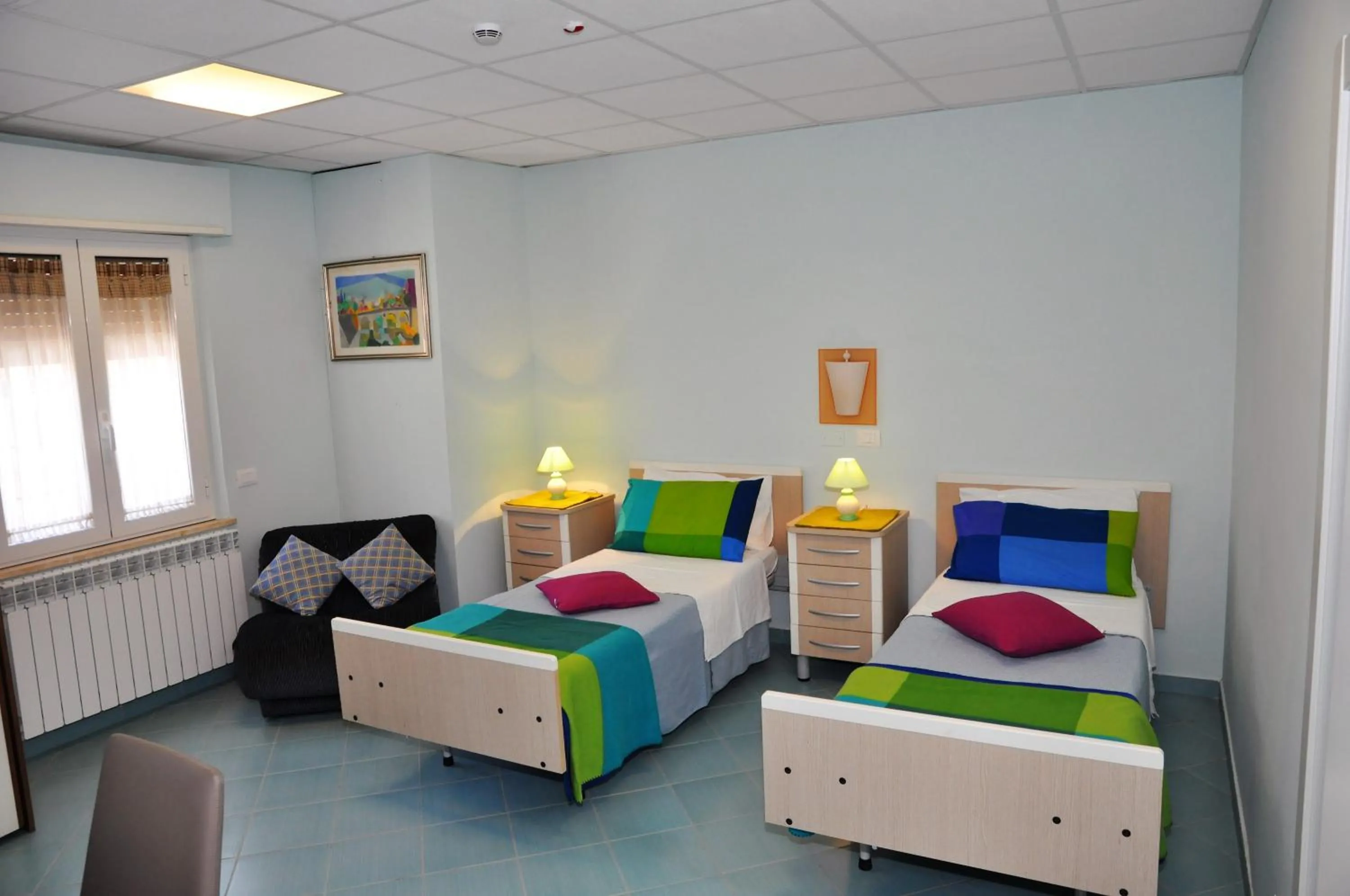 Bathroom, Bed in Albergo Rio