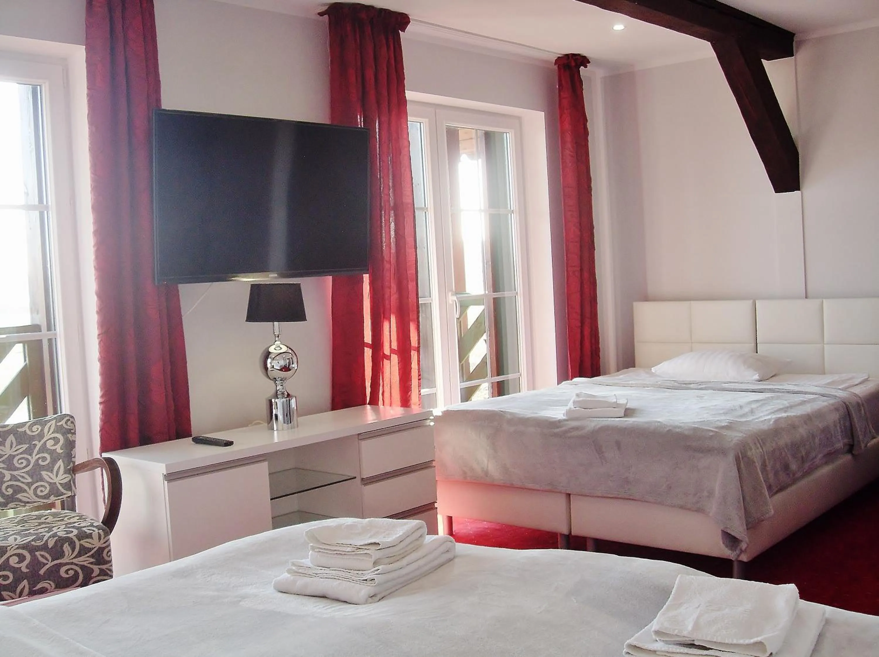 Bed in Mazurska Chata jezioro i aquapark 6 min, centrum i promenada 12 min