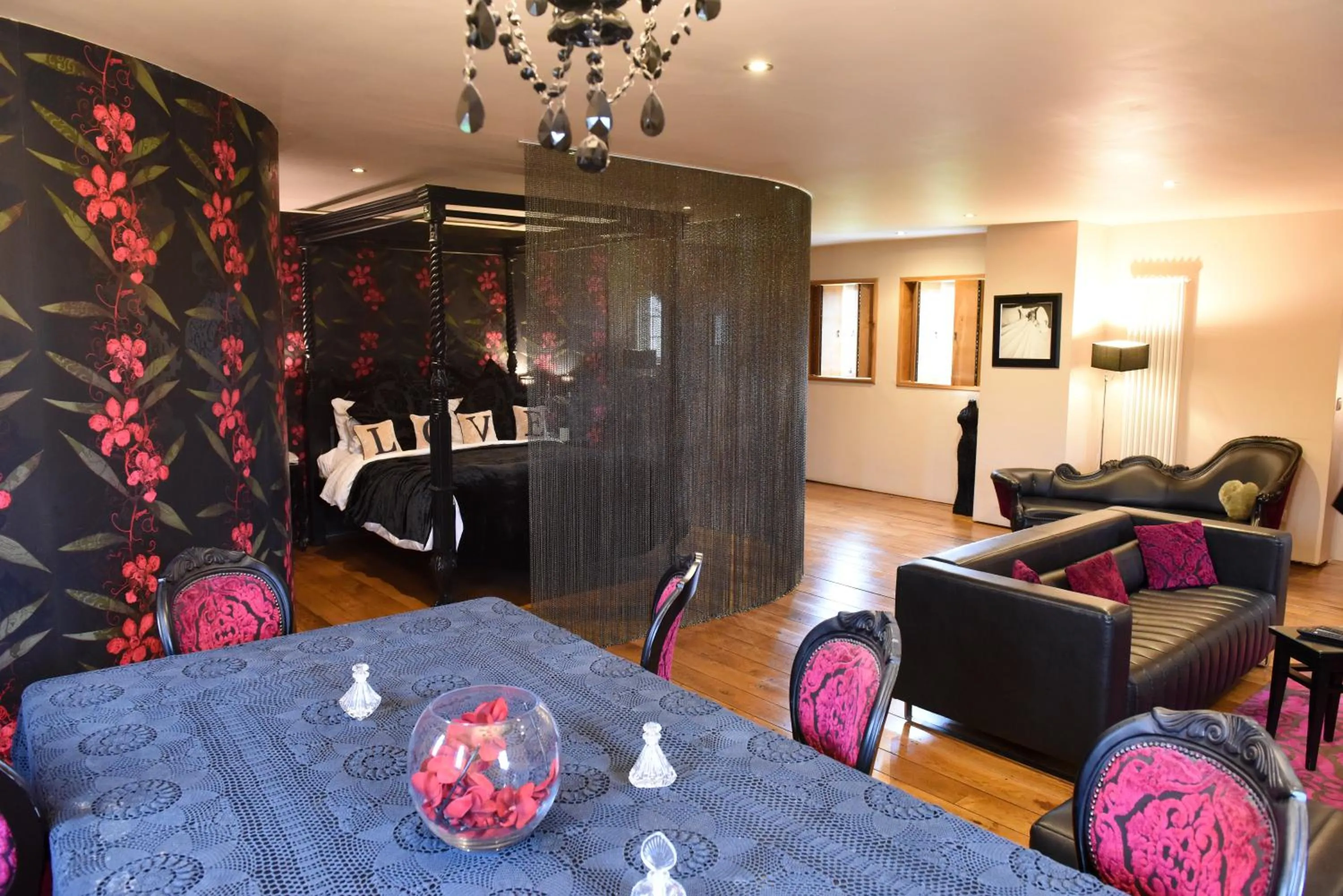 Seating area in Glenskirlie Castle Hotel