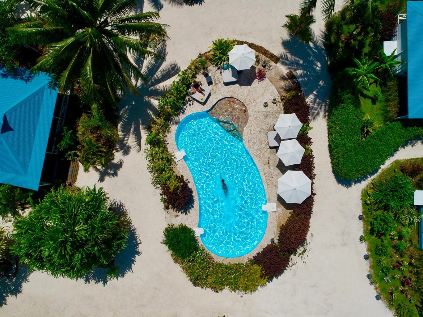 Bird's eye view in Opoa Beach Hotel