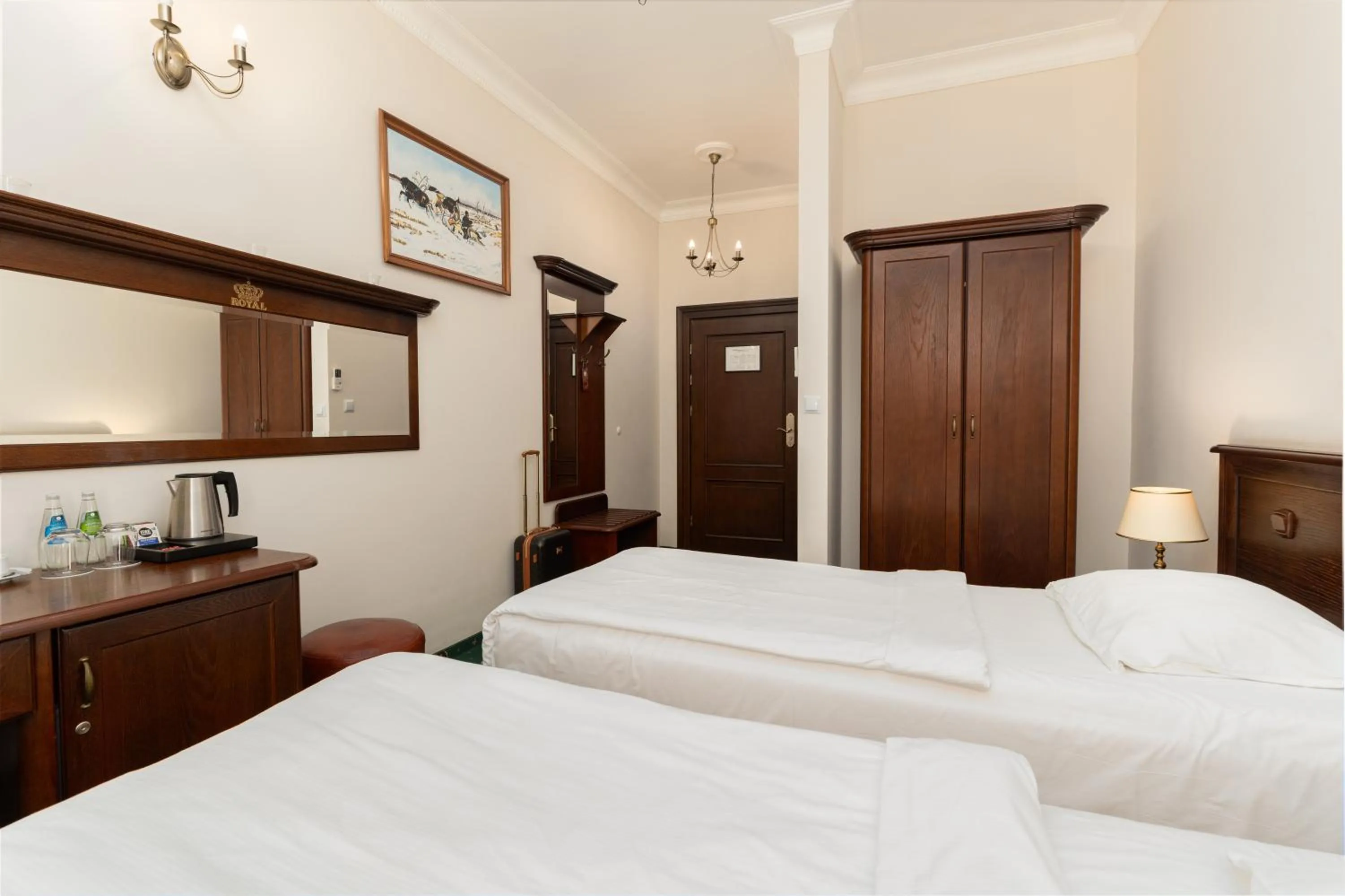 Bed in Royal Hotel Modlin