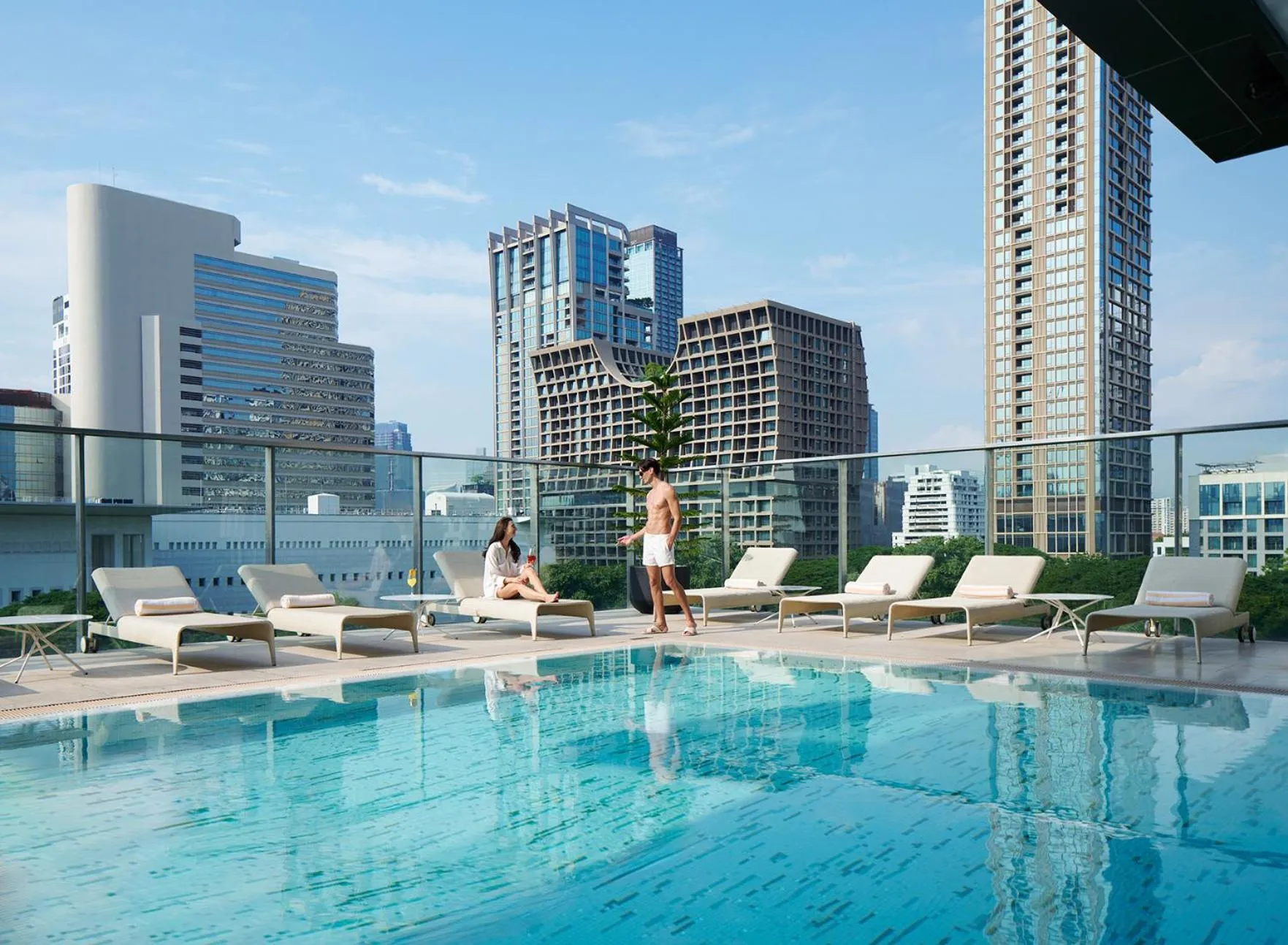 Swimming pool in Oriental Residence Bangkok