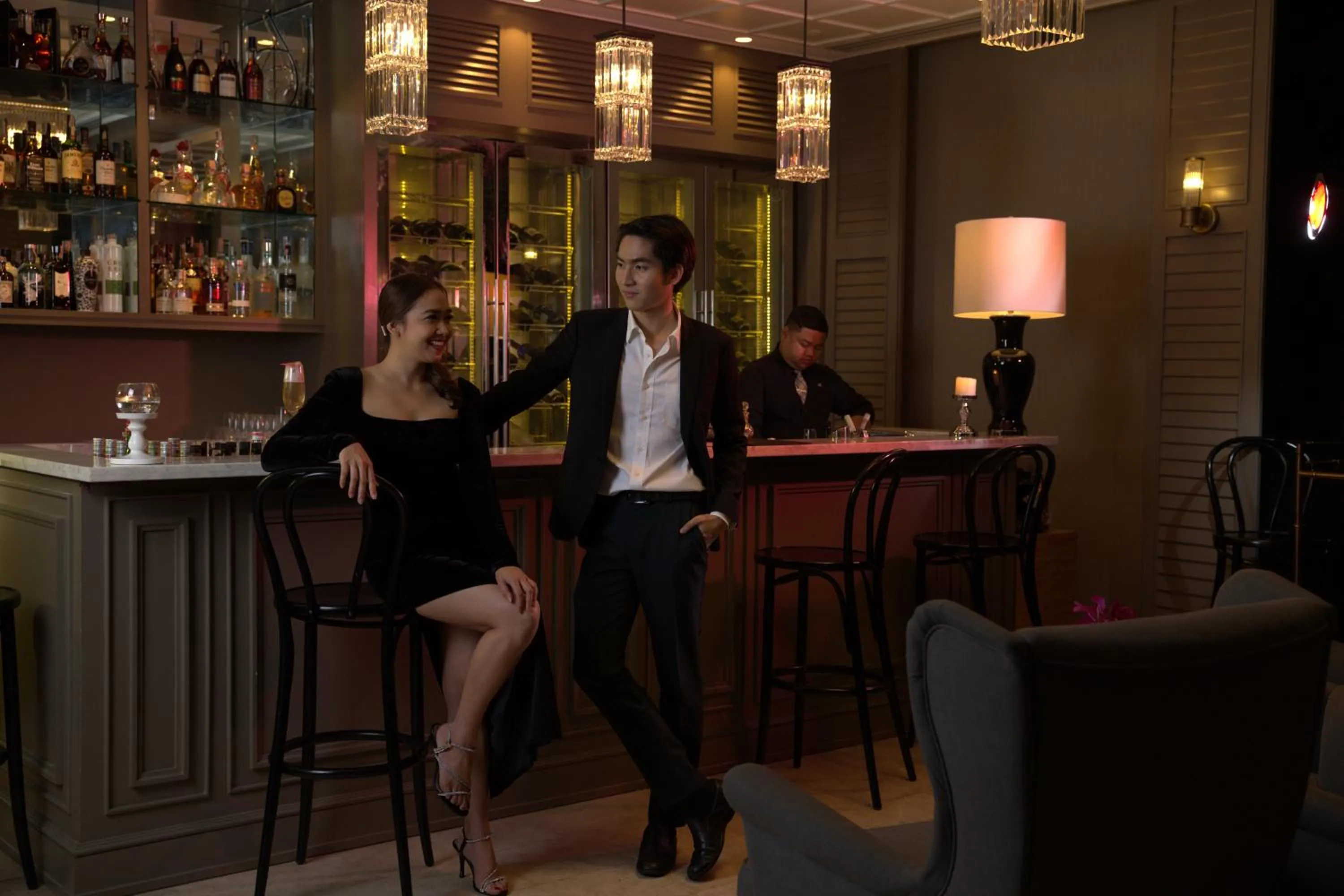 Lounge or bar in Oriental Residence Bangkok