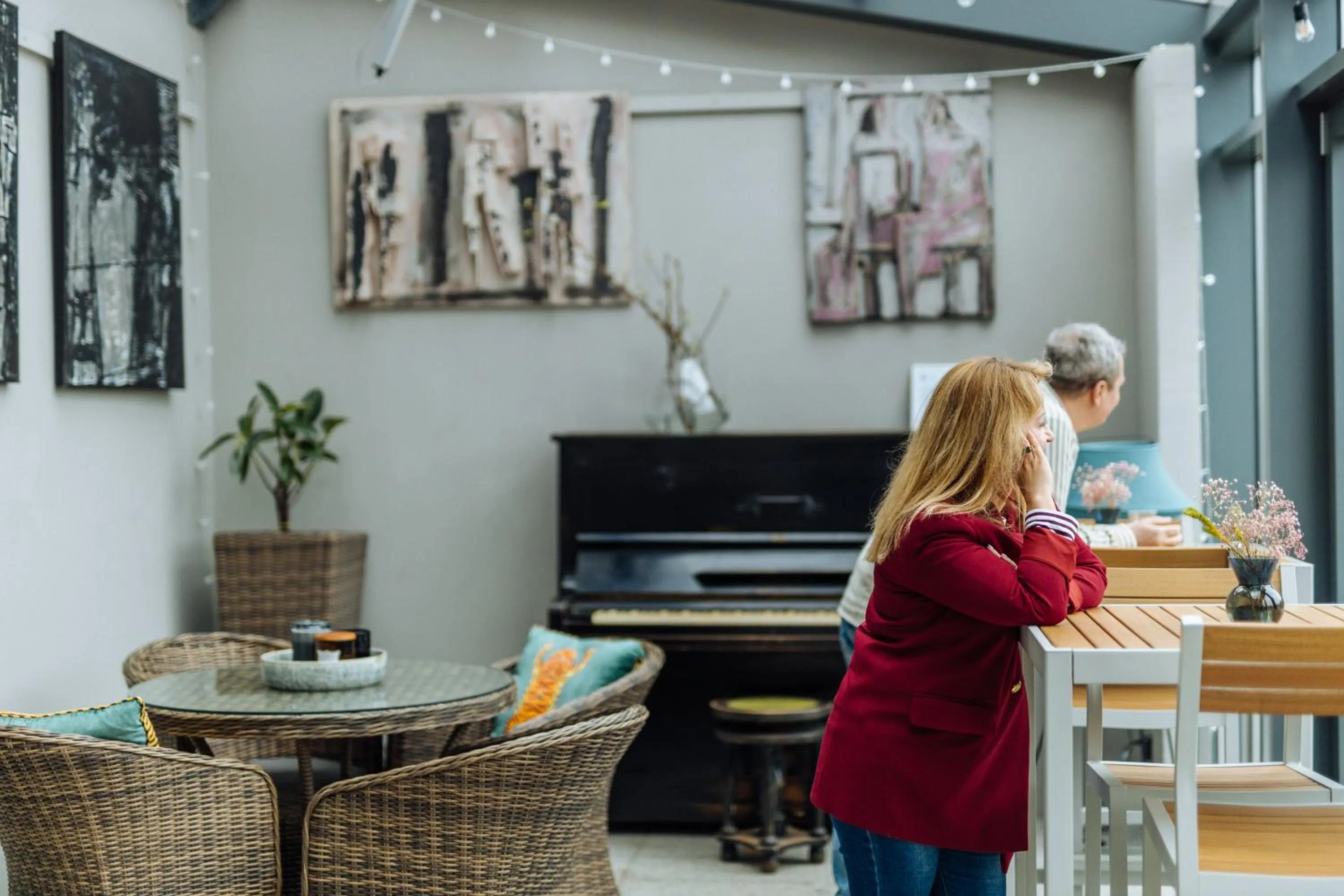 Communal lounge/ TV room in Hotel Beethoven