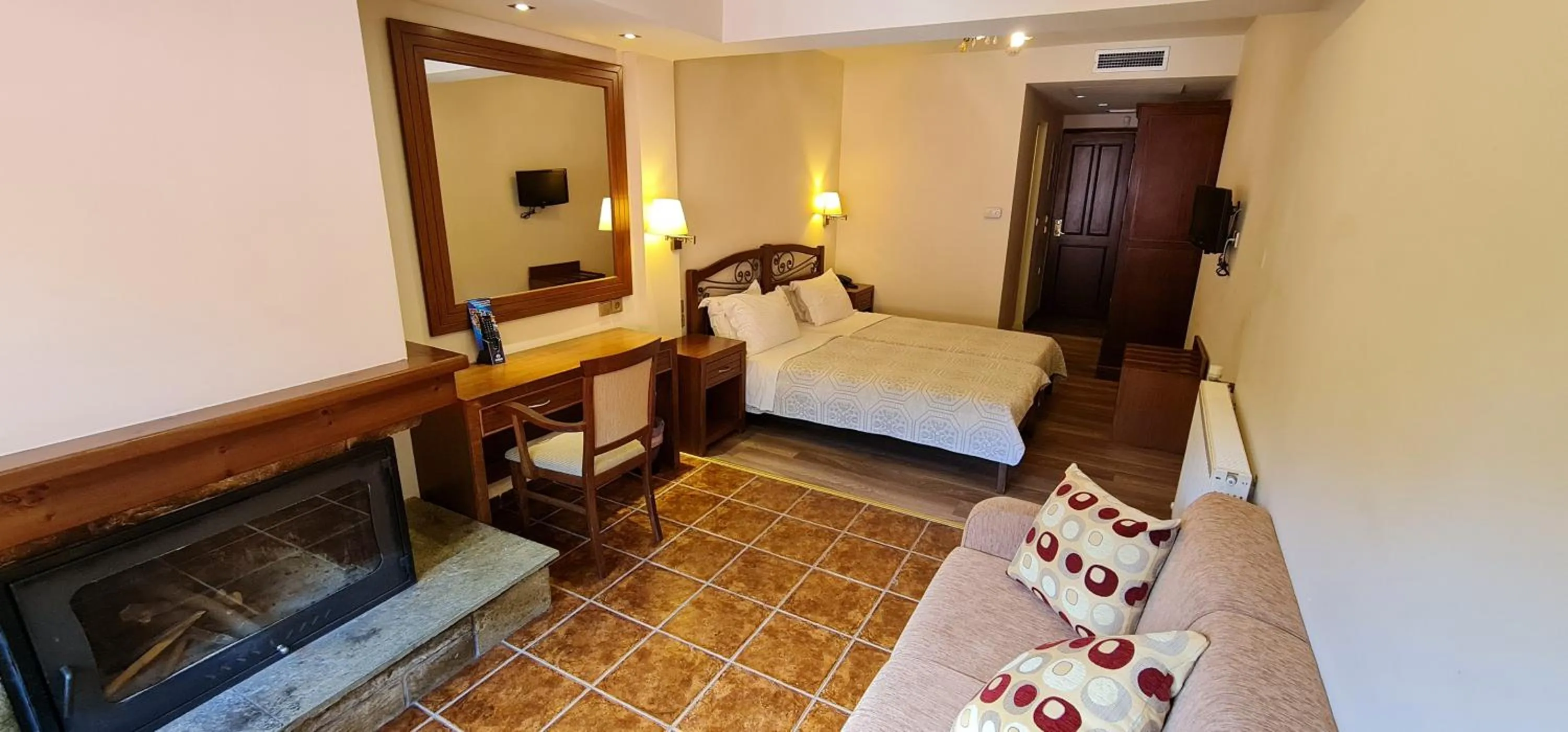 Photo of the whole room, Bed in Manthos Mountain Resort & Spa