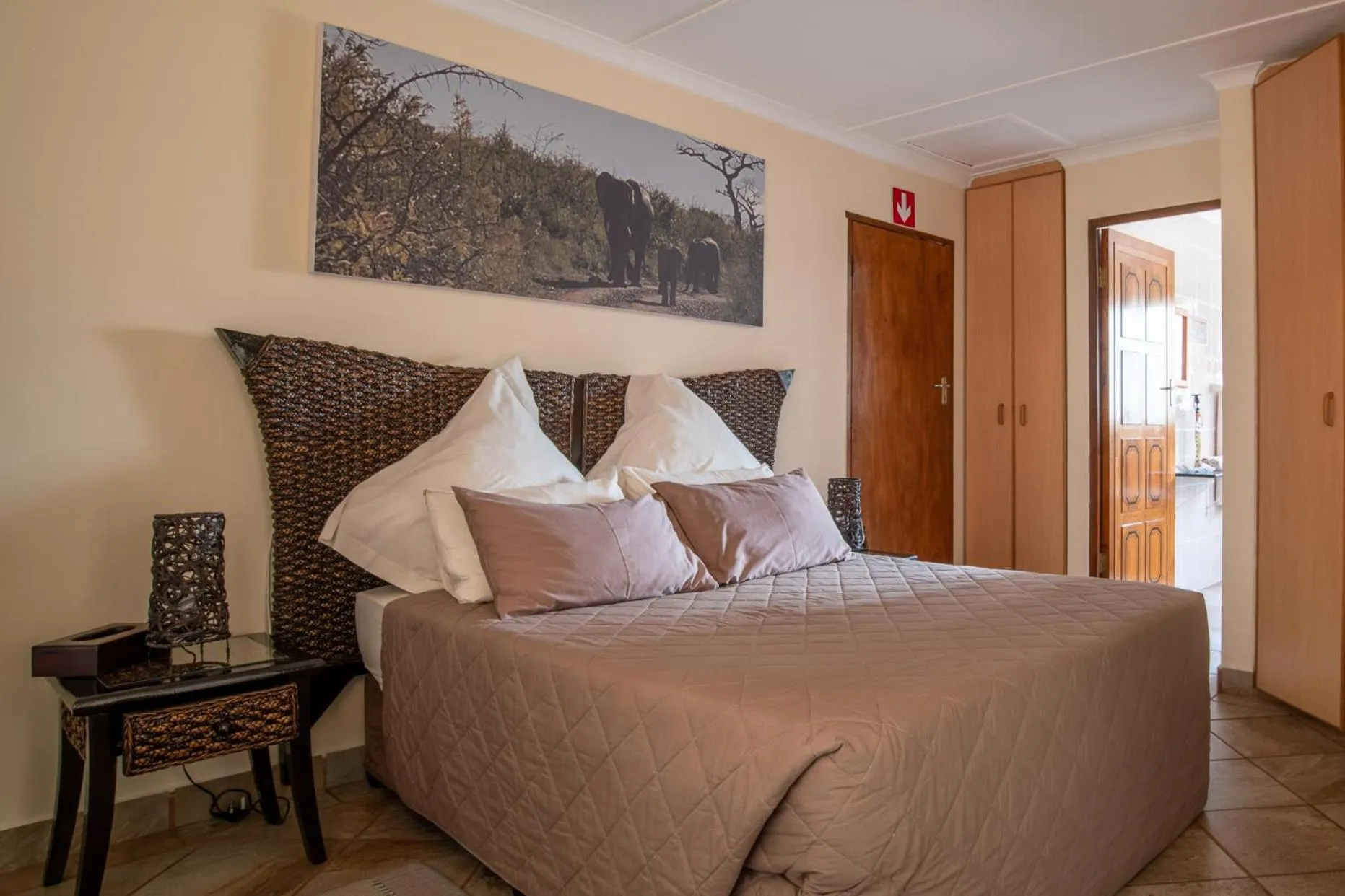 Bed in Elephant Coast Guesthouse