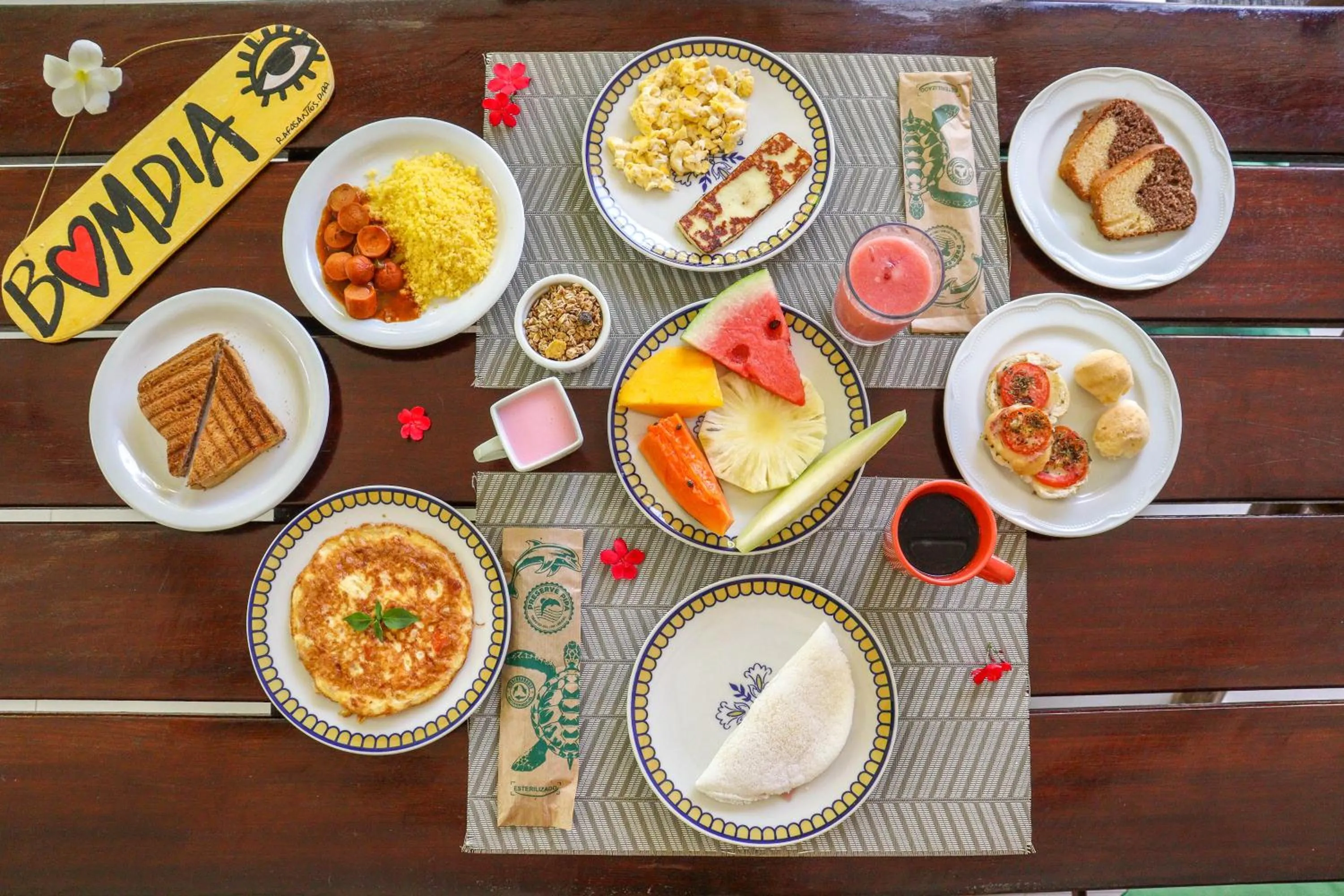 Food and drinks in Pousada Aconchego da Pipa