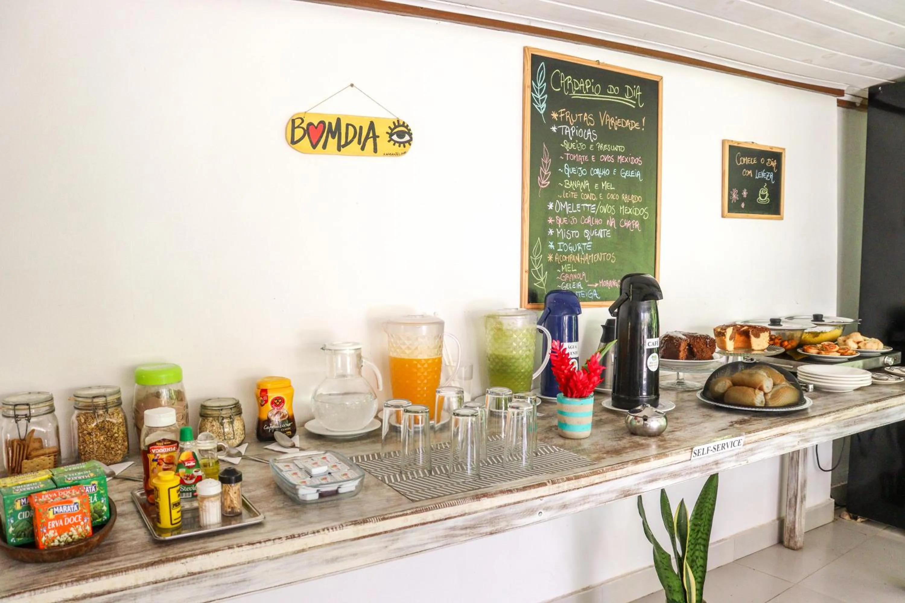 Food and drinks in Pousada Aconchego da Pipa