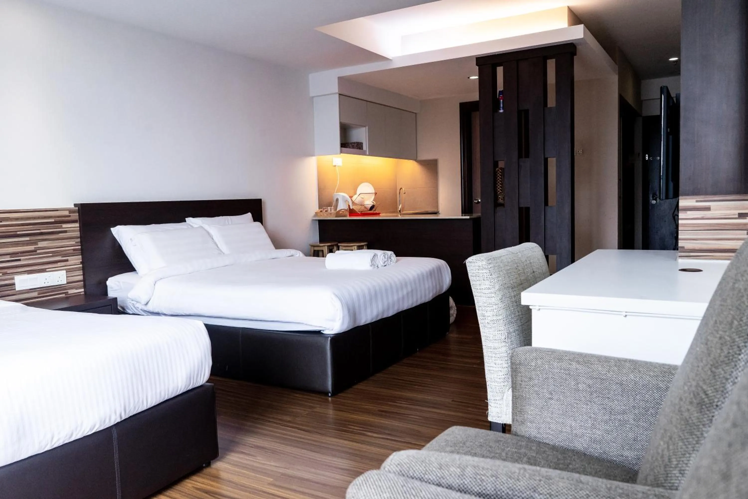 Bedroom, Bed in Classy Studio Apartment (KBCP)