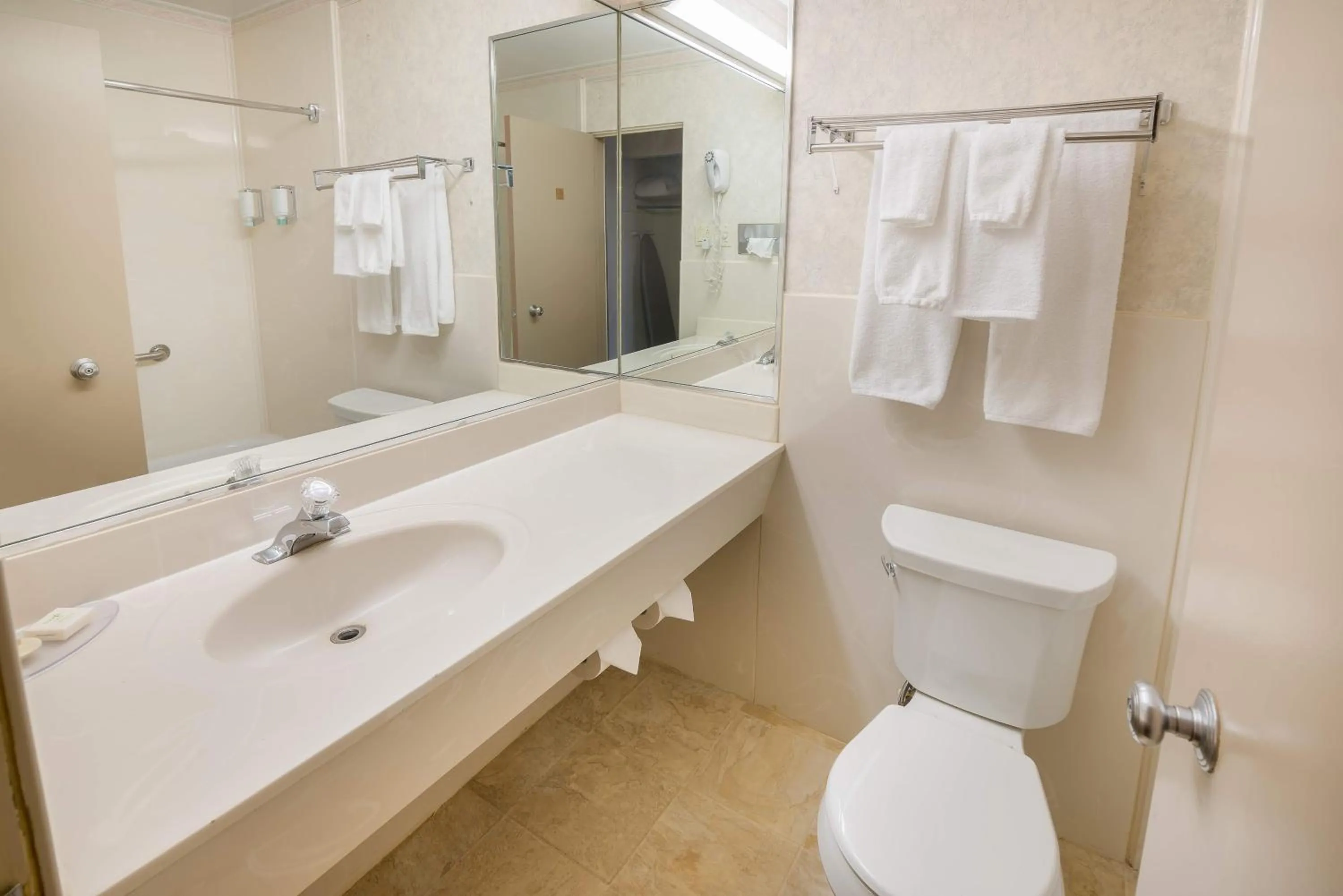 Toilet in Ramada by Wyndham Thunder Bay Airlane Hotel