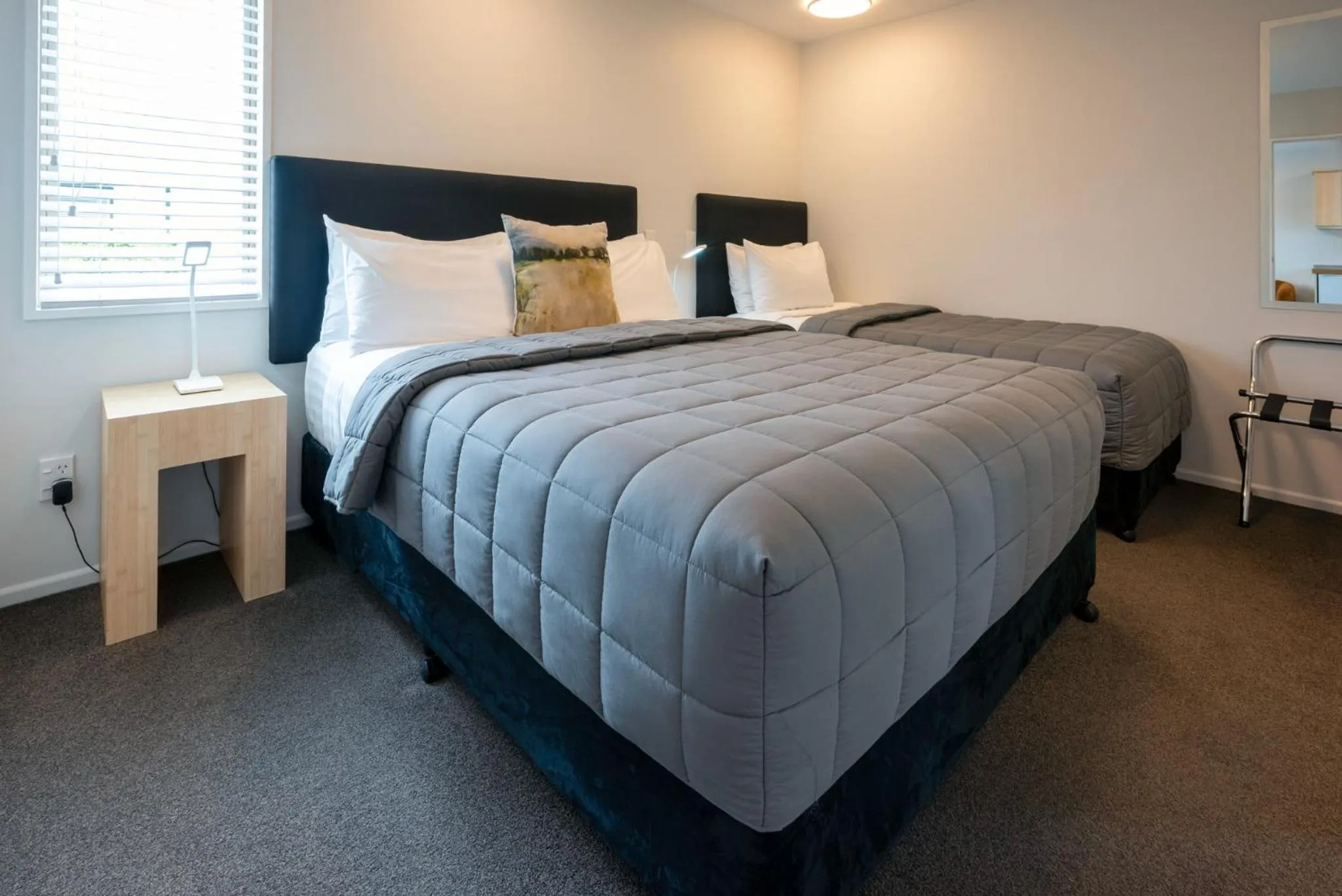 Bed in Tussock Peak Lodge