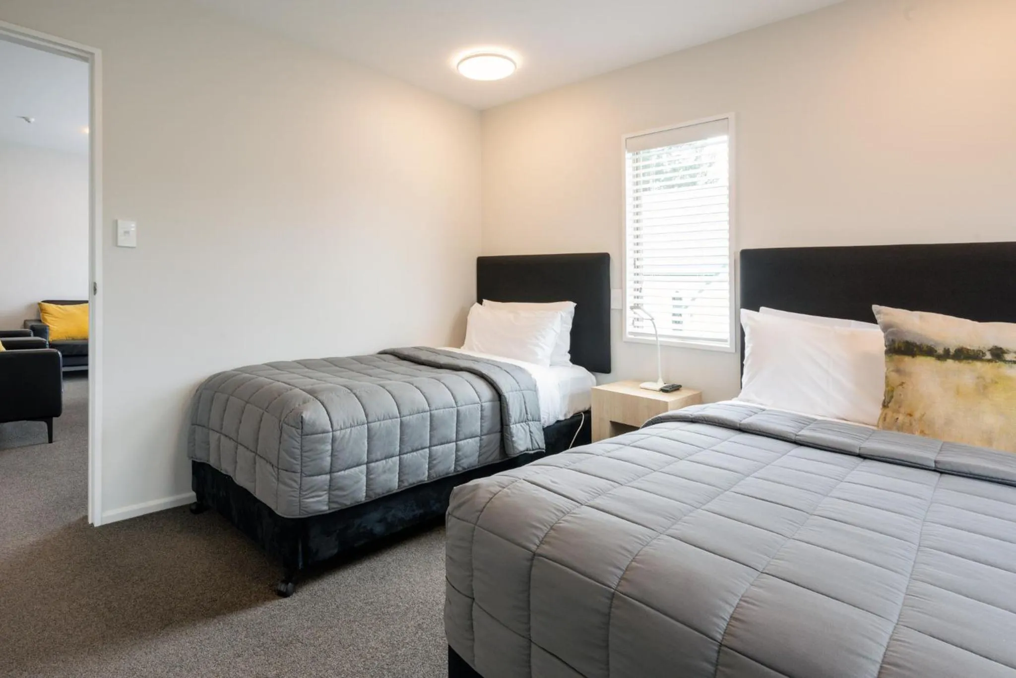 Bed in Tussock Peak Lodge