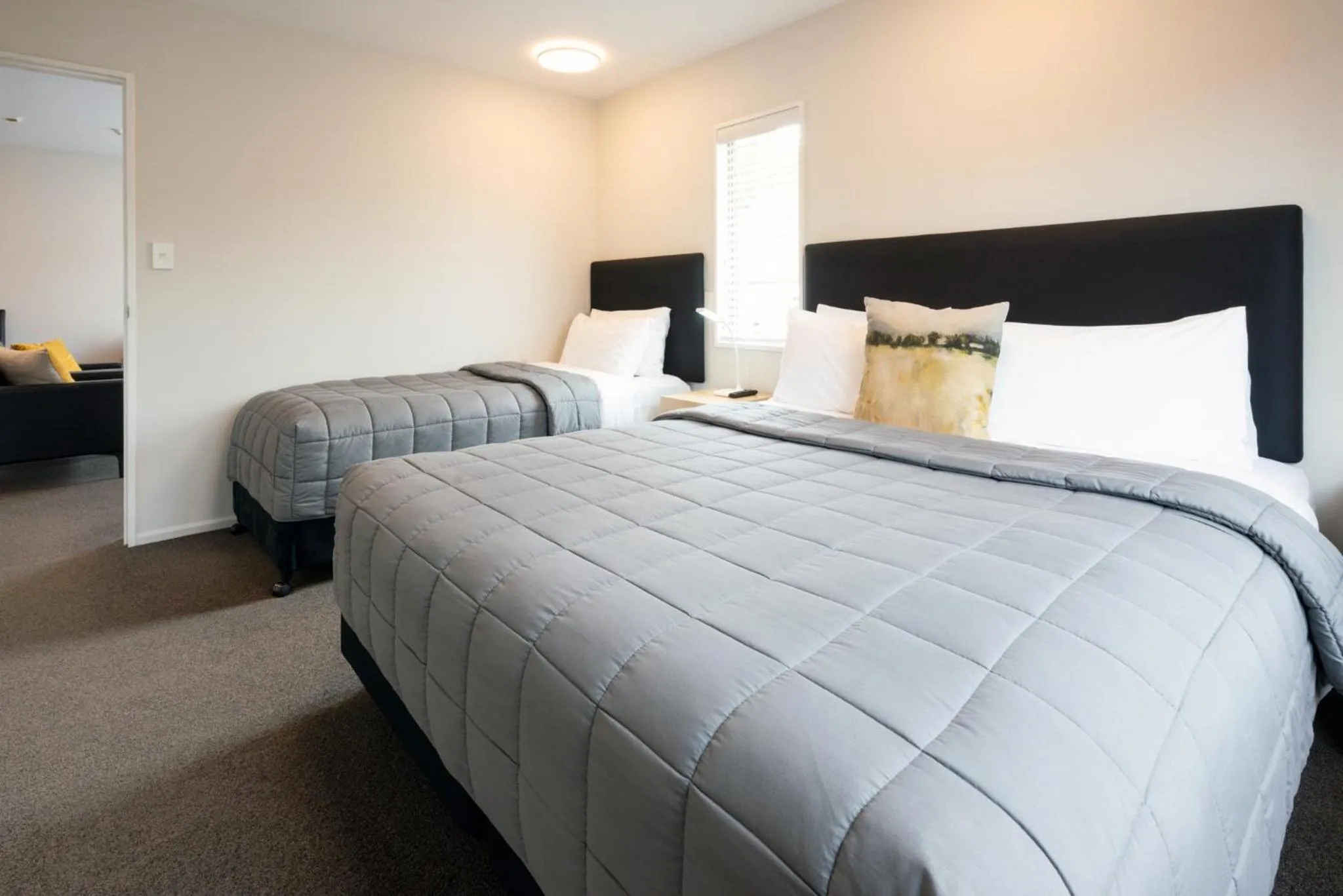 Bed in Tussock Peak Lodge