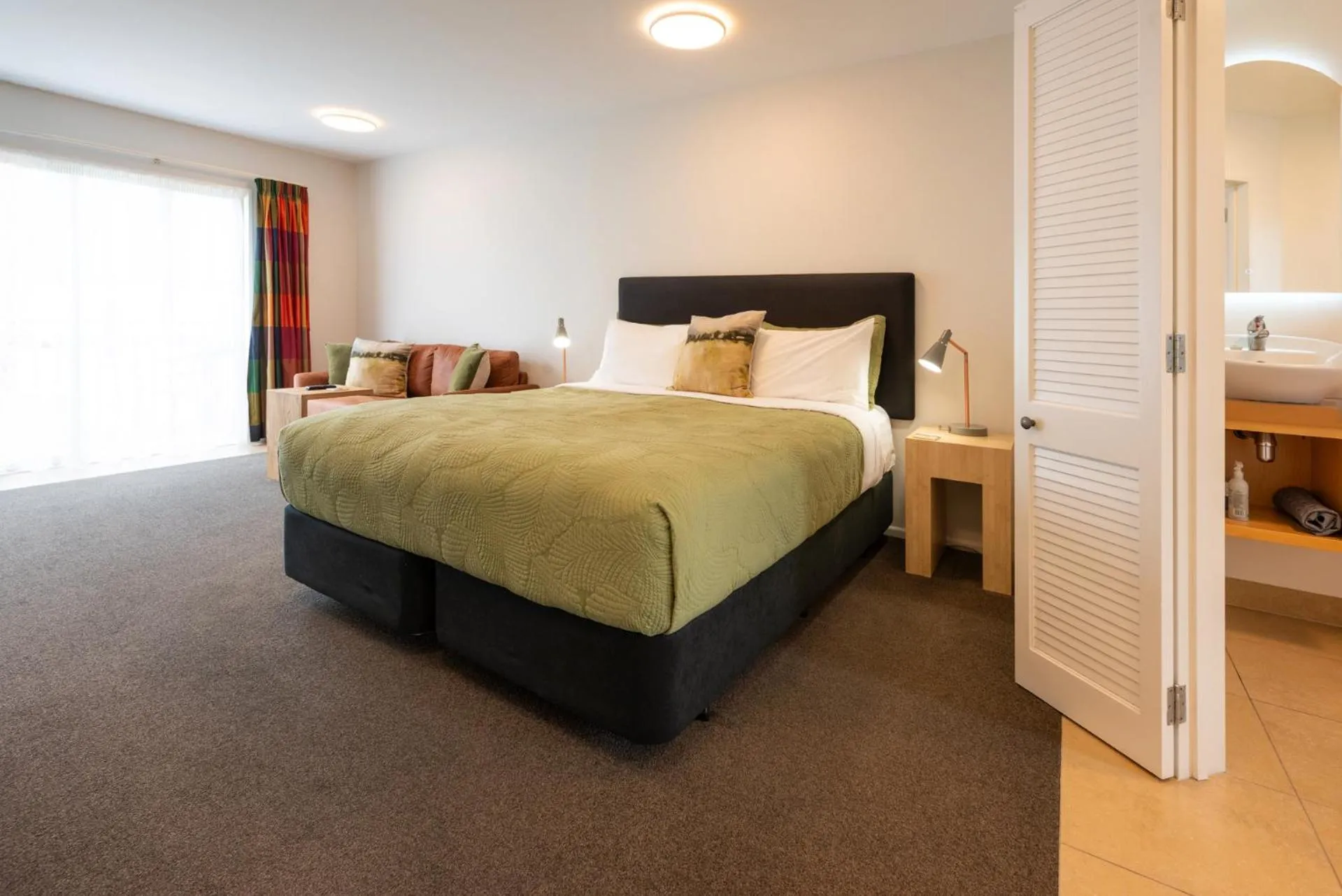 Bed in Tussock Peak Lodge