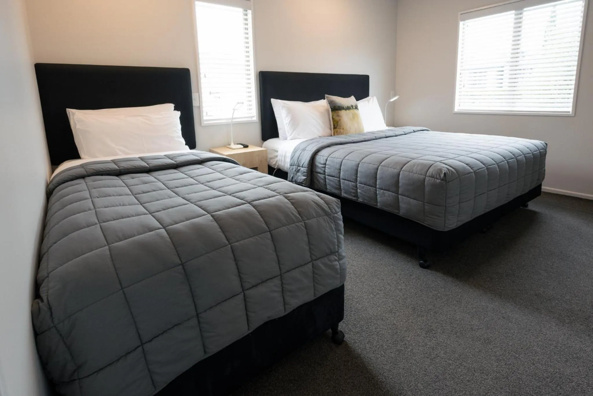 Bed in Tussock Peak Lodge