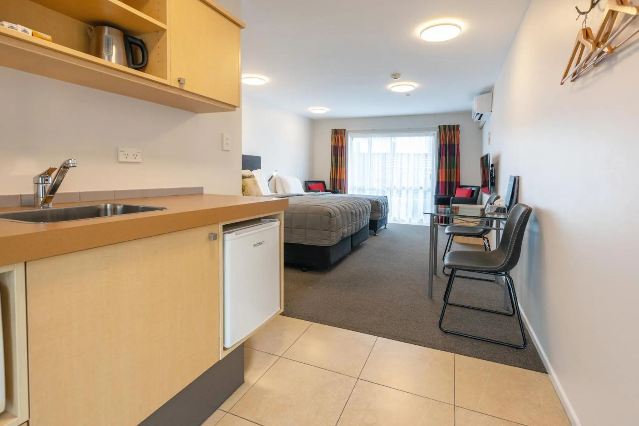 Bed in Tussock Peak Lodge