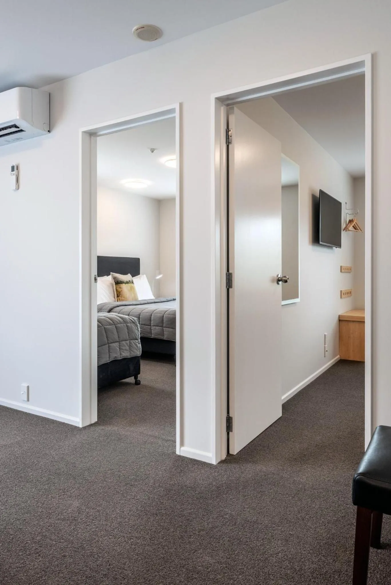 Bed in Tussock Peak Lodge