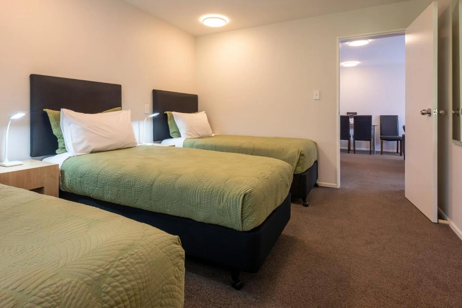 Bed in Tussock Peak Lodge