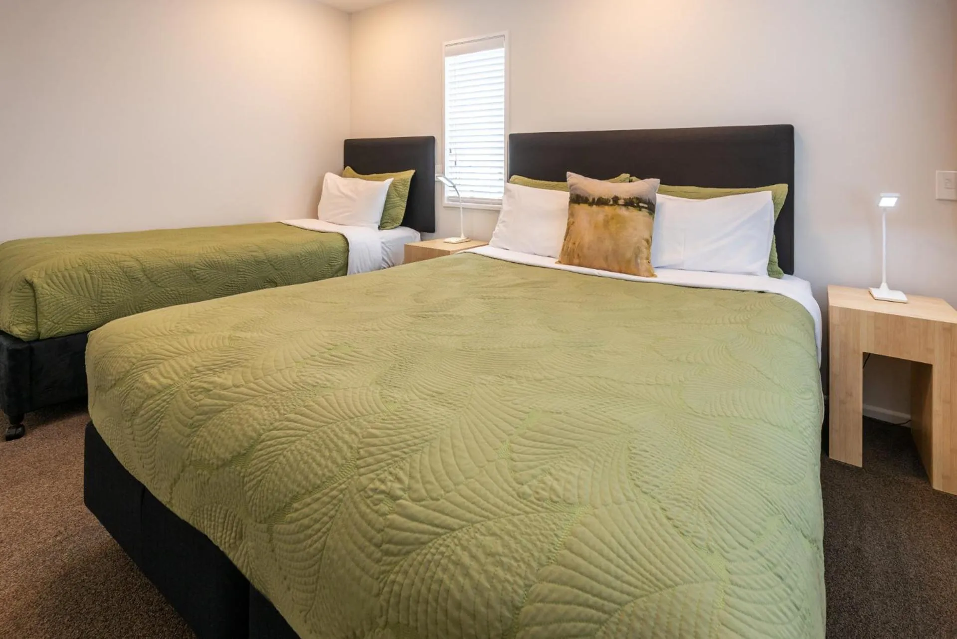 Bed in Tussock Peak Lodge