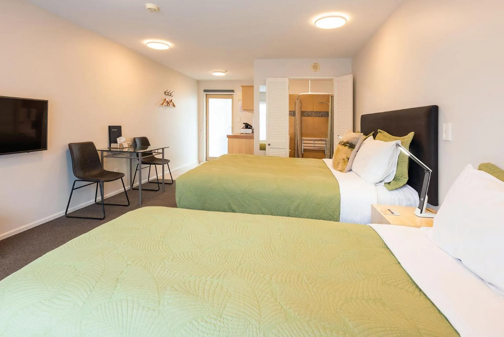 Bed in Tussock Peak Lodge